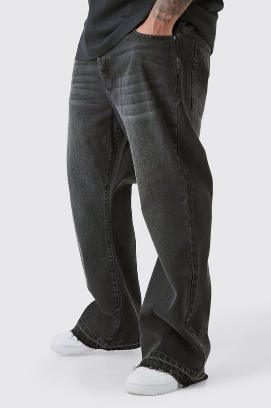 Plus Essential Flared Fit Jeans by BOOHOOMAN