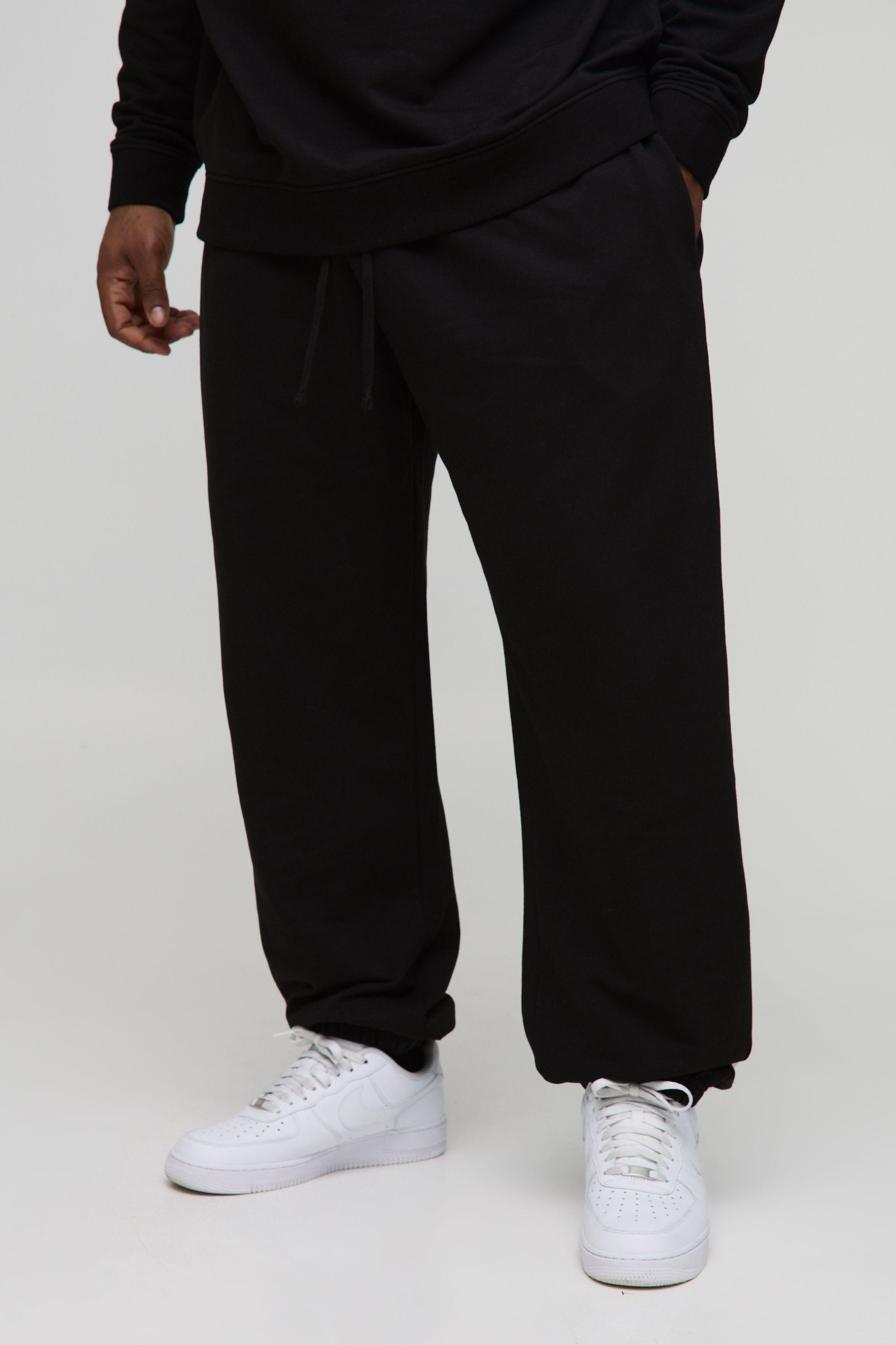 Plus Lightweight Loopback Oversized Fit Basic Joggers by BOOHOOMAN Plus Lightweight Loopback Oversized Fit Basic Joggers by BOOHOOMAN