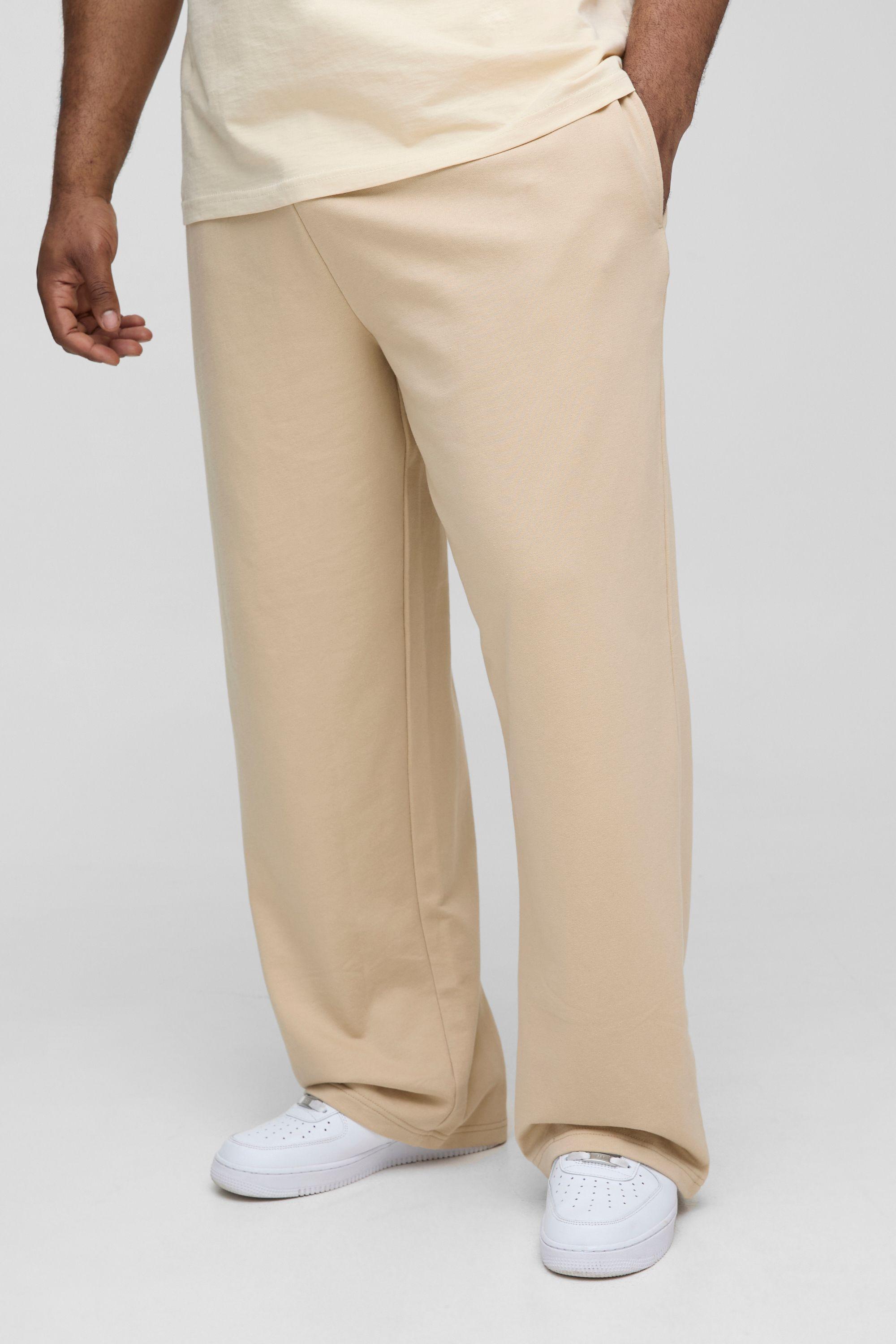 Plus Lightweight Loopback Relaxed Fit Basic Joggers by BOOHOOMAN Plus Lightweight Loopback Relaxed Fit Basic Joggers by BOOHOOMAN