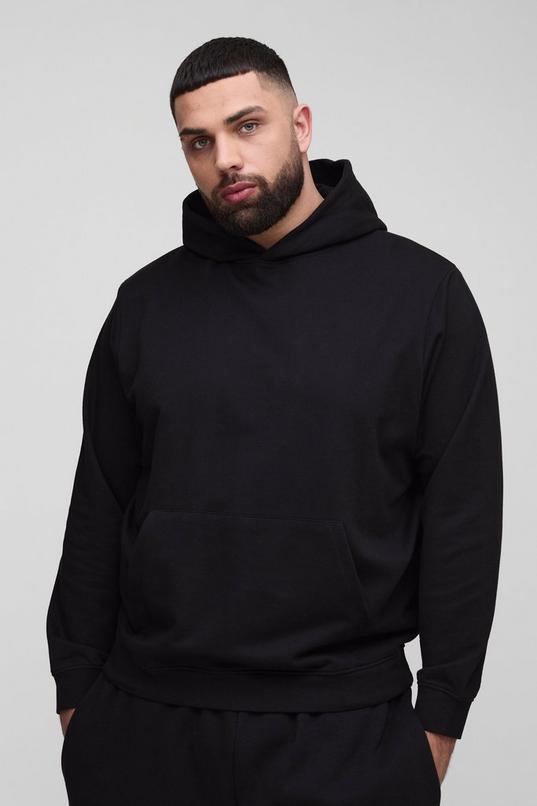 Plus Lightweight Regular Fit Basic Hoodie by BOOHOOMAN