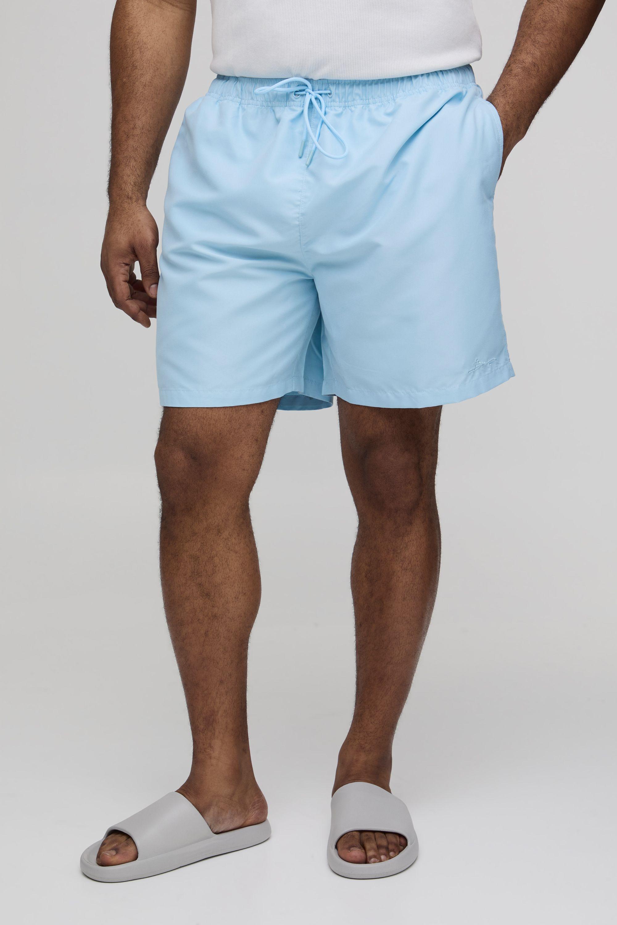 Plus Mid Length BM Autograph Swim Short by BOOHOOMAN