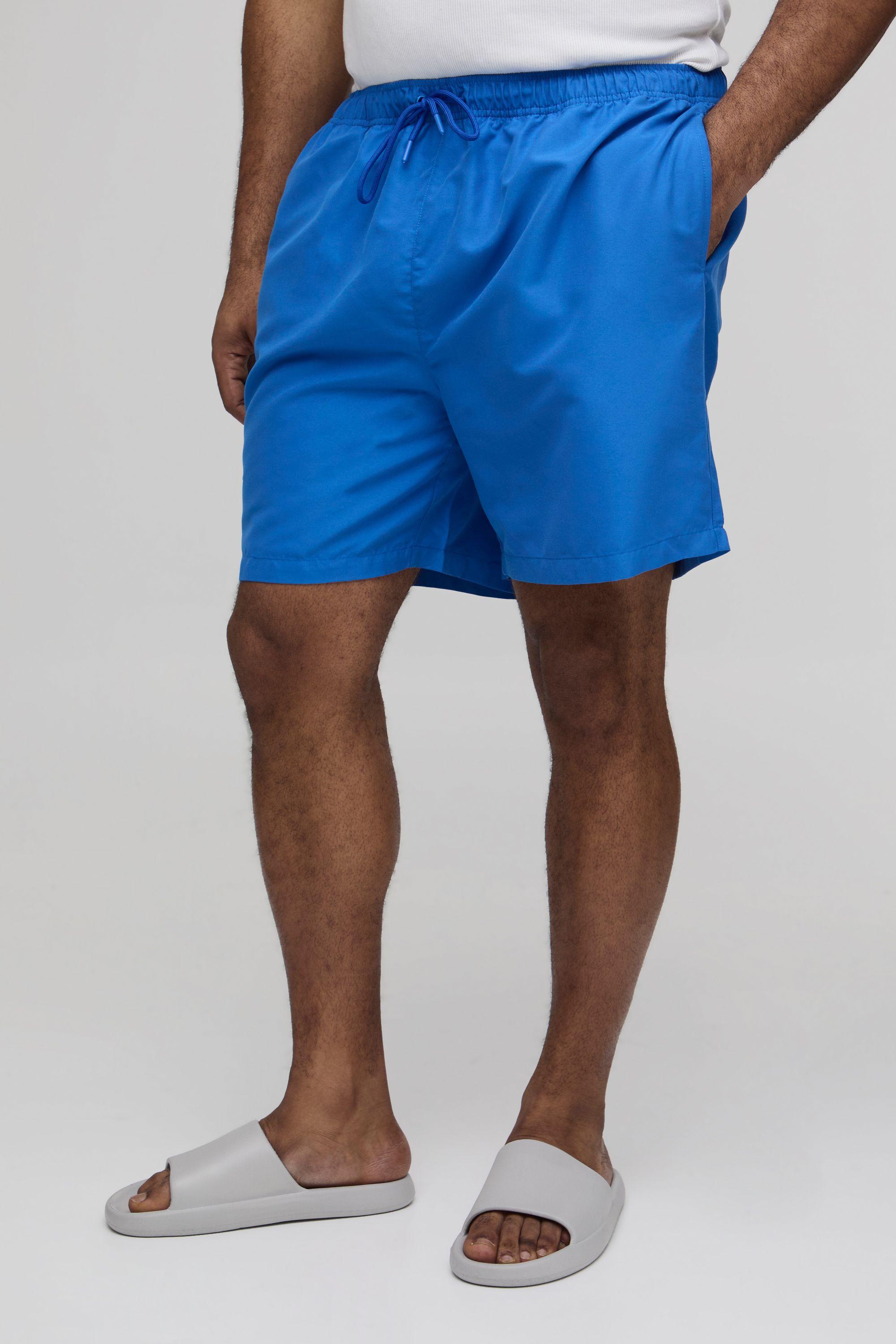 Plus Mid Length Swim Short by BOOHOOMAN