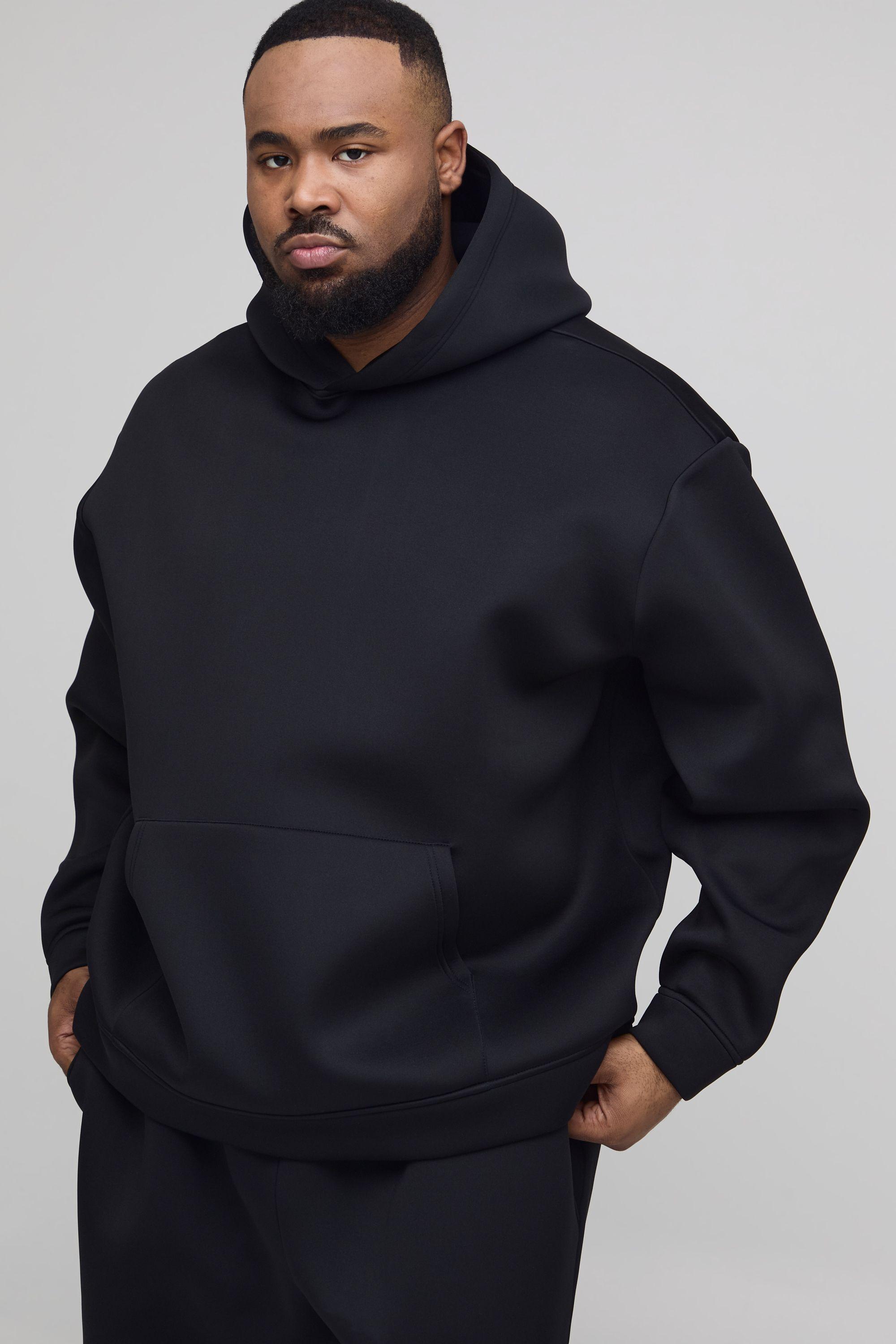 Plus Oversized Bonded Scuba Hoodie by BOOHOOMAN