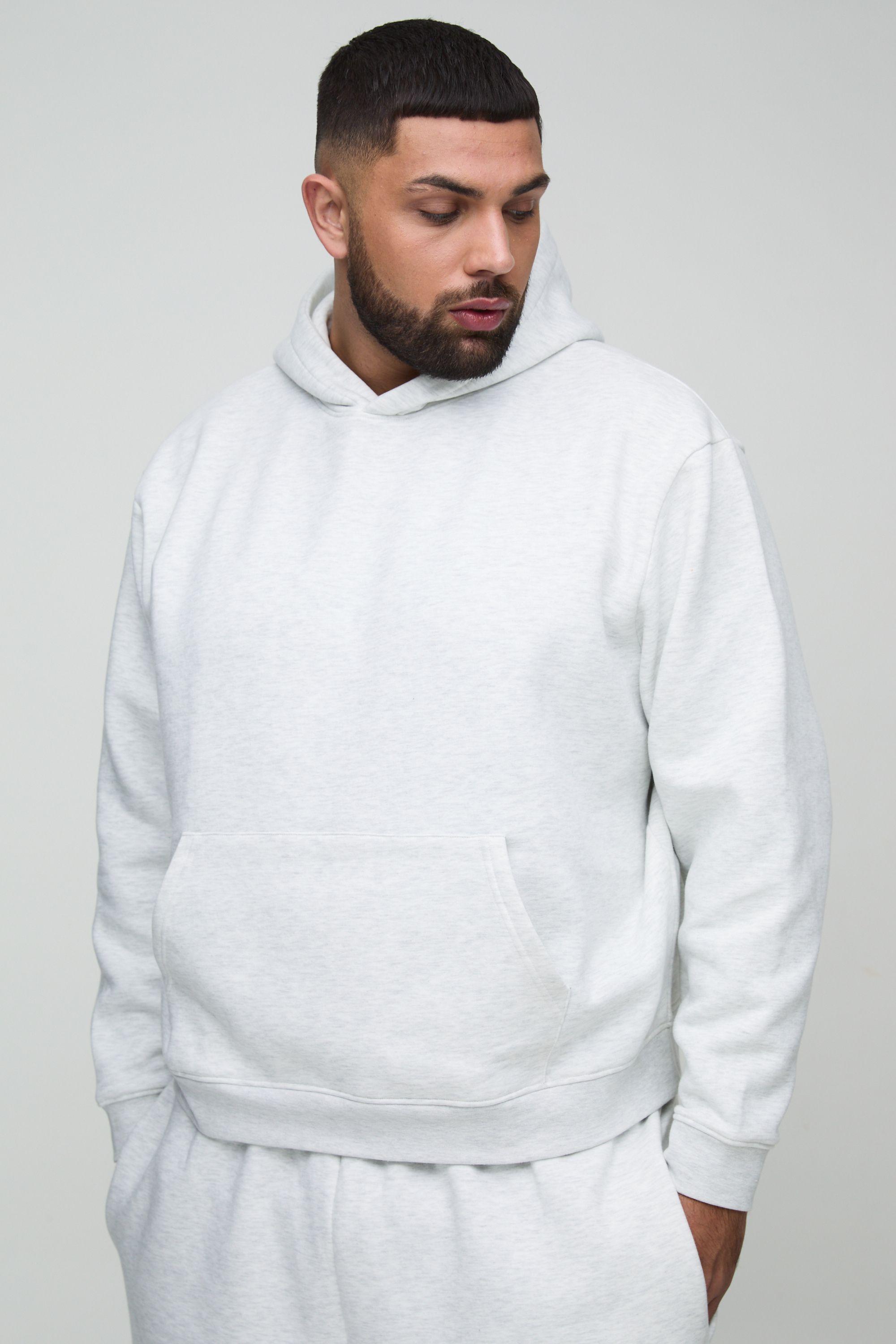 Plus Oversized Boxy Basic Hoodie by BOOHOOMAN Plus Oversized Boxy Basic Hoodie by BOOHOOMAN