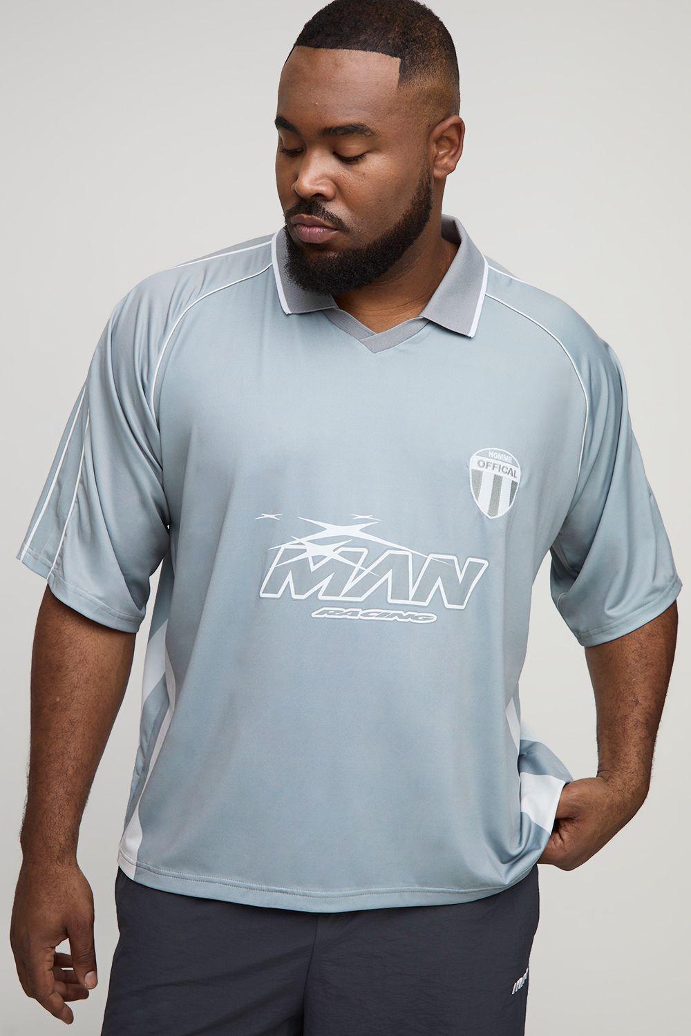 Plus Oversized Boxy MAN Sports Top by BOOHOOMAN