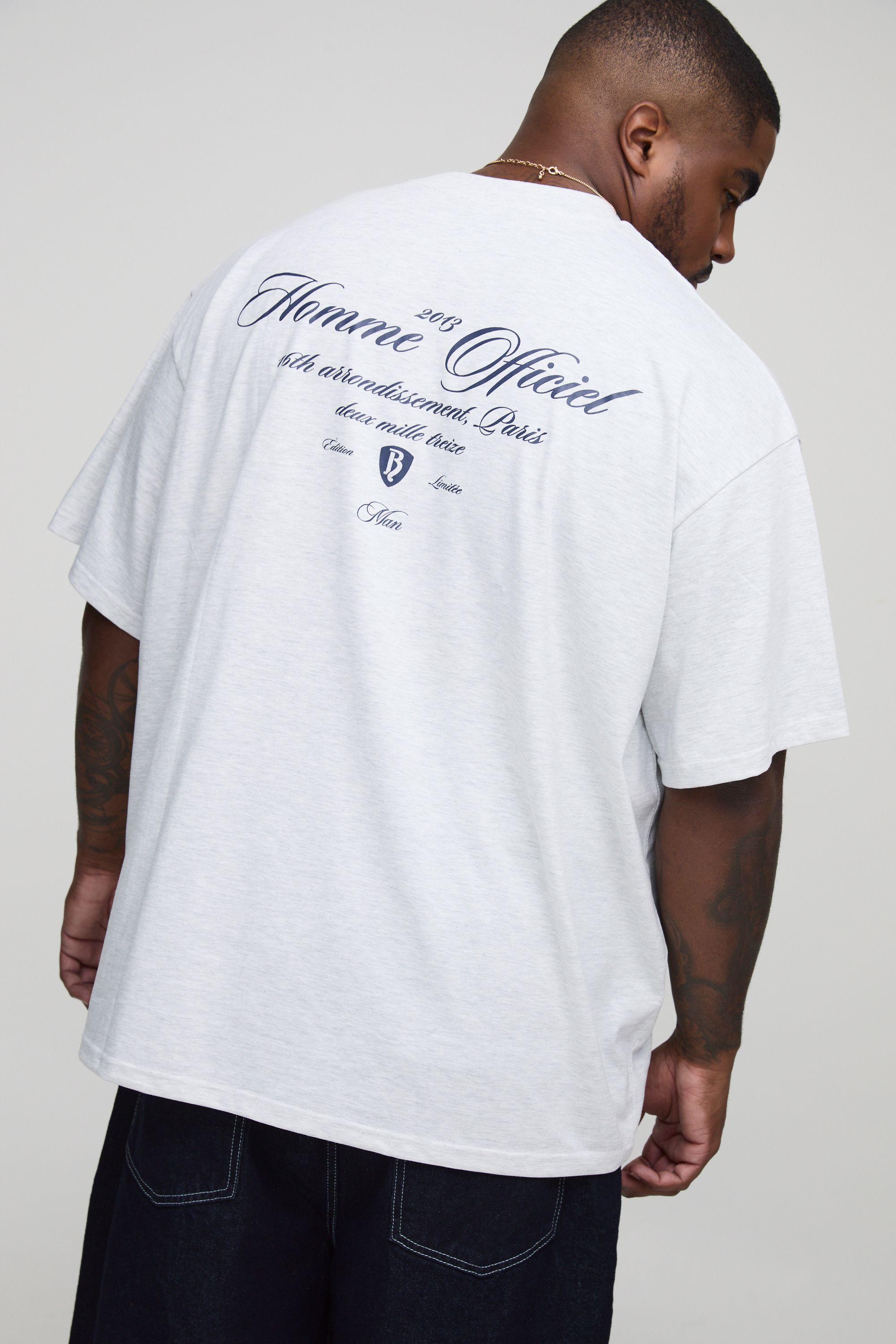 Plus Oversized Homme Heavyweight Extended Neck T-Shirt by BOOHOOMAN