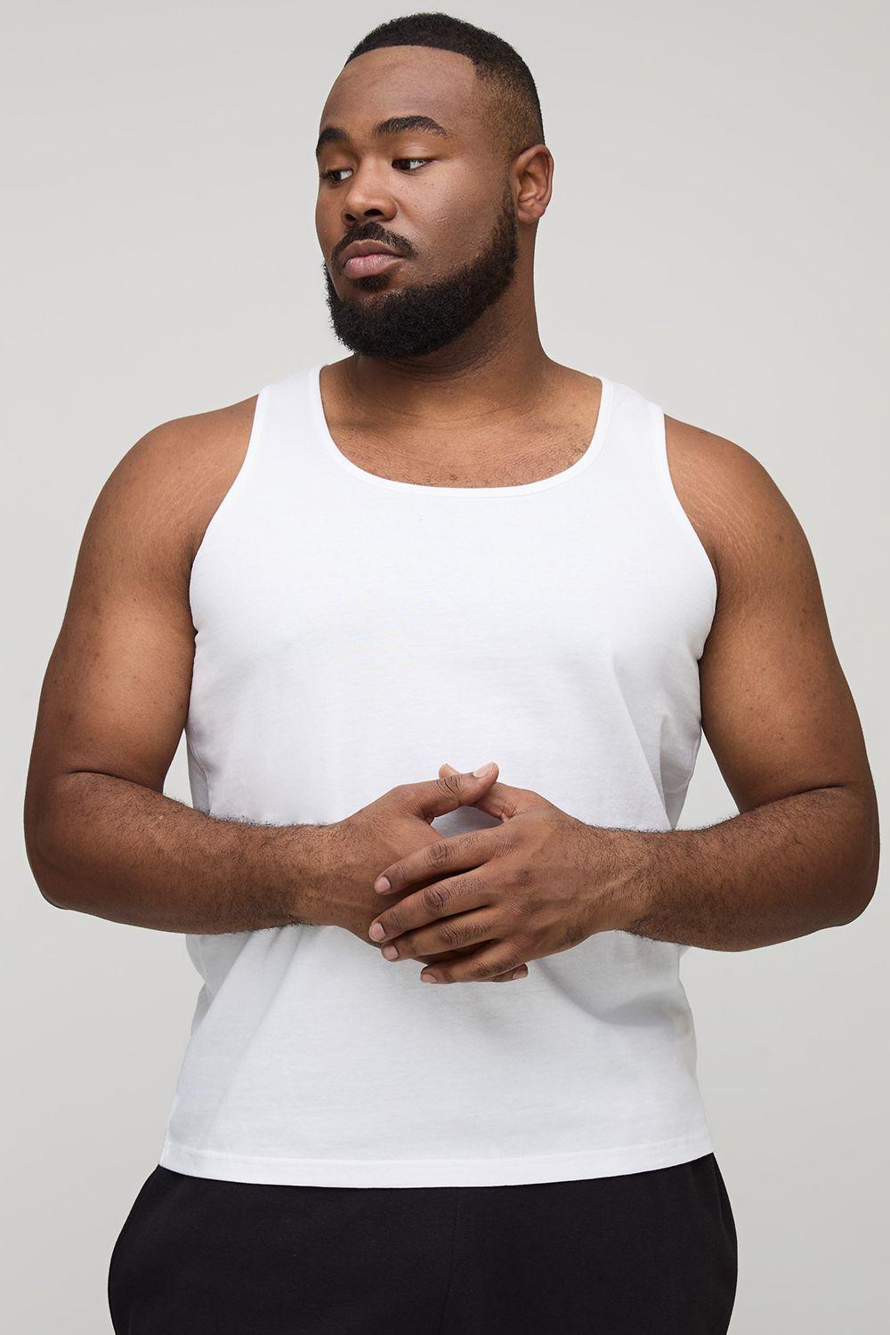 Plus Regular Fit Basic Vest by BOOHOOMAN