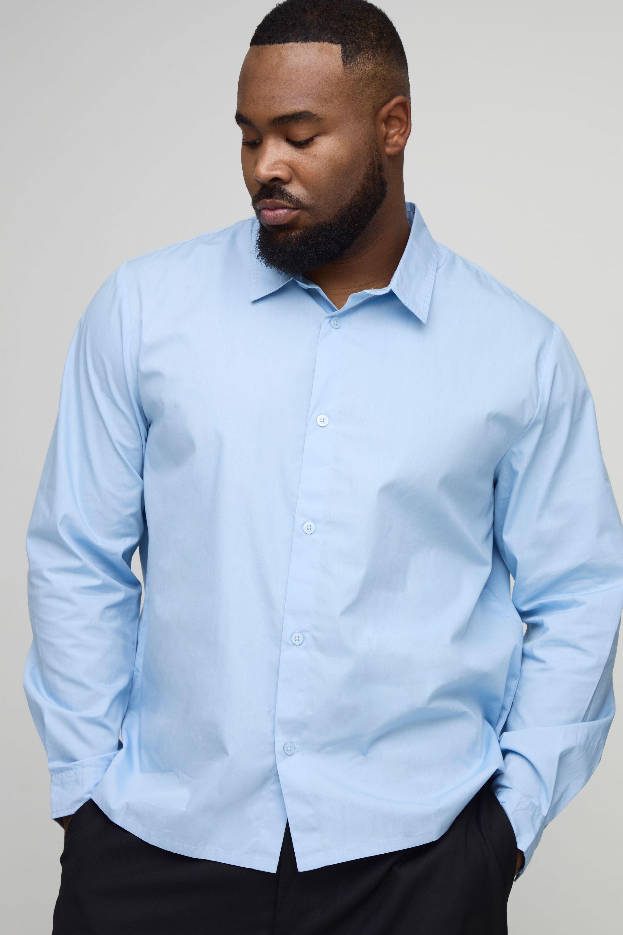 Plus Regular Fit Oxford Shirt by BOOHOOMAN