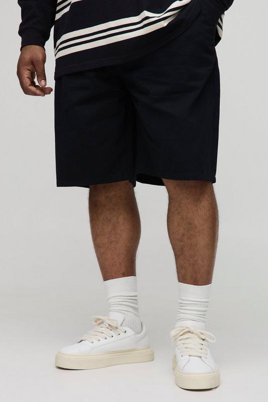 Plus Relaxed Fit Chino Shorts by BOOHOOMAN