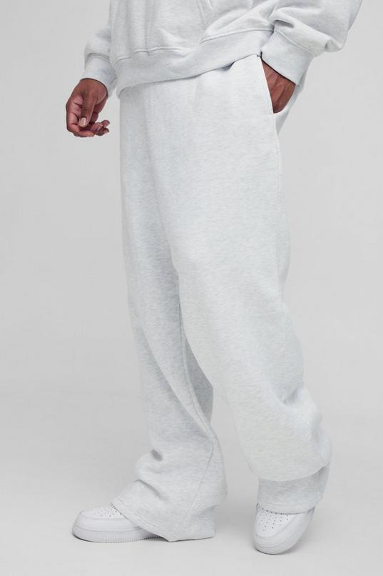 Plus Relaxed Fit Joggers In Grey Marl by BOOHOOMAN