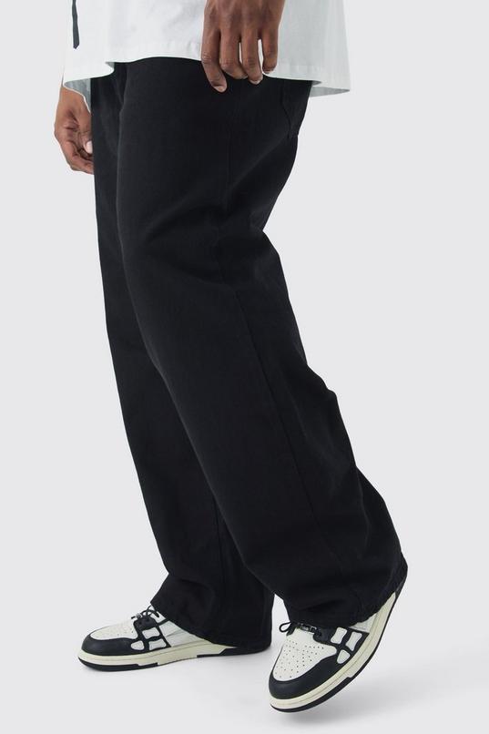 Plus Relaxed Rigid Jeans by BOOHOOMAN