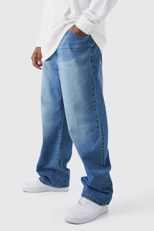 Plus Relaxed Rigid Jeans by BOOHOOMAN