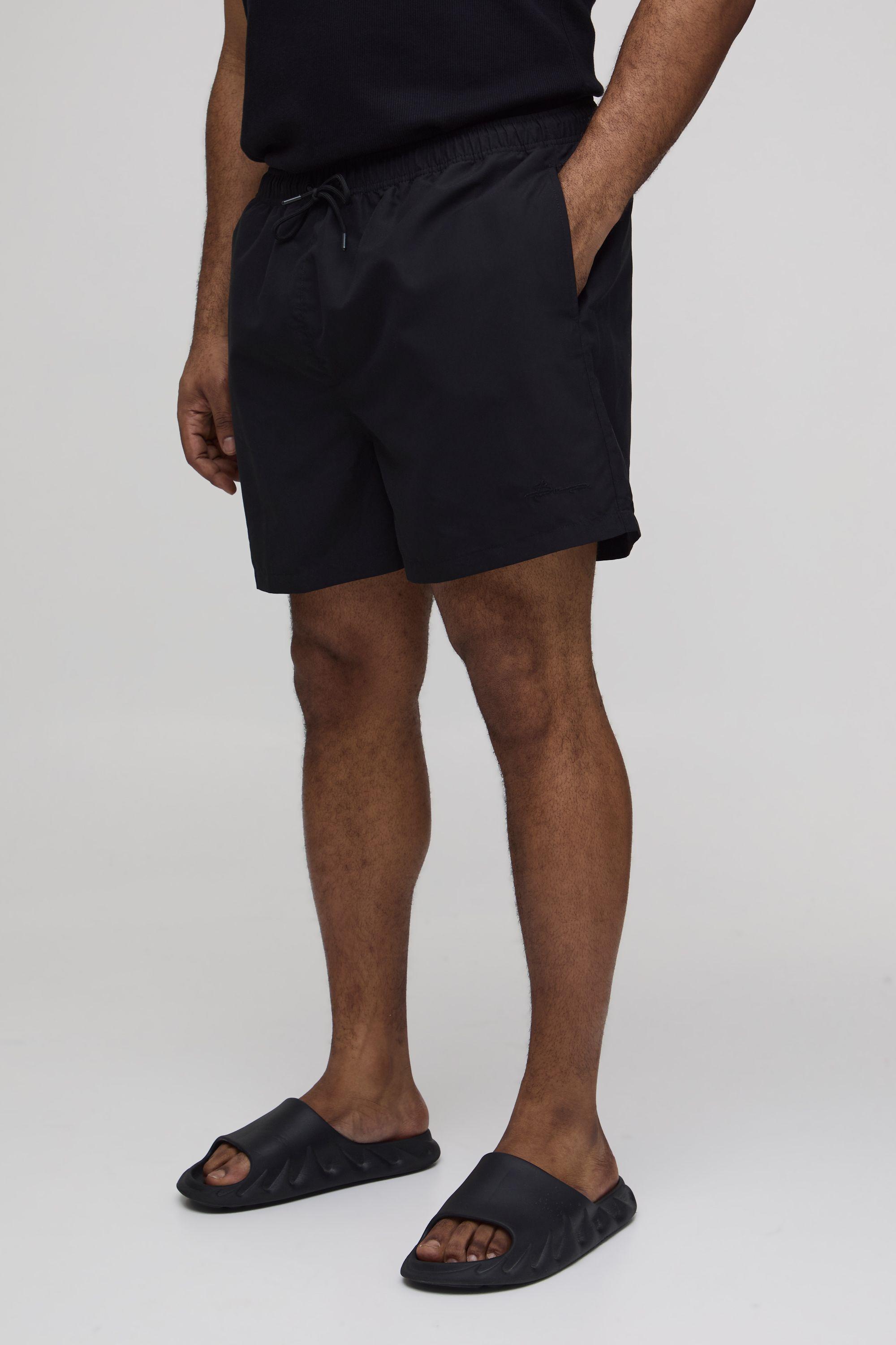 Plus Short Length BM Autograph Swim Short by BOOHOOMAN