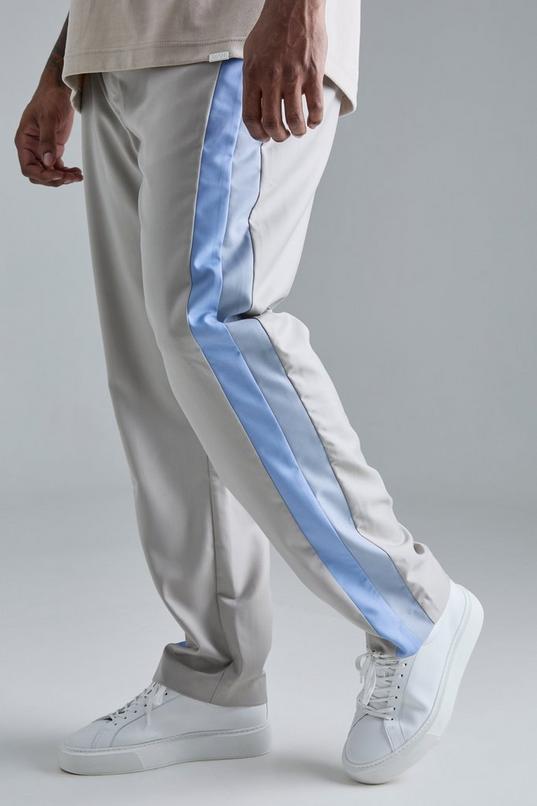 Plus Skinny Fit Colour Block Panel Suit Trouser by BOOHOOMAN