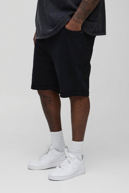 Plus Skinny Stretch Denim Shorts by BOOHOOMAN