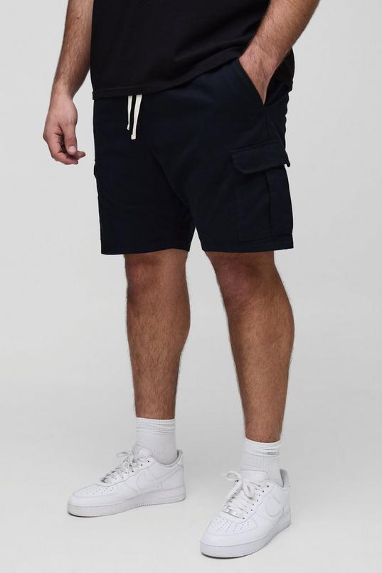 Plus Slim Fit Cargo Shorts by BOOHOOMAN