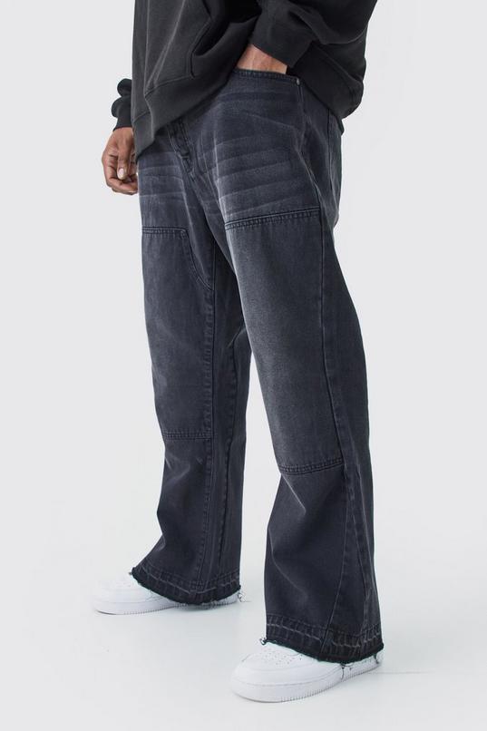 Plus Slim Rigid Flare Gusset Detail Jeans by BOOHOOMAN