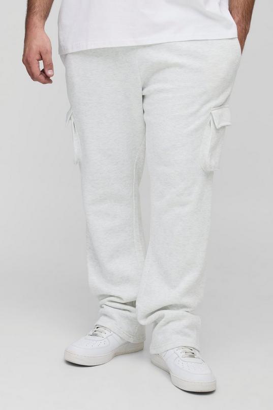 Plus Slim Stacked Flare Cargo Joggers by BOOHOOMAN