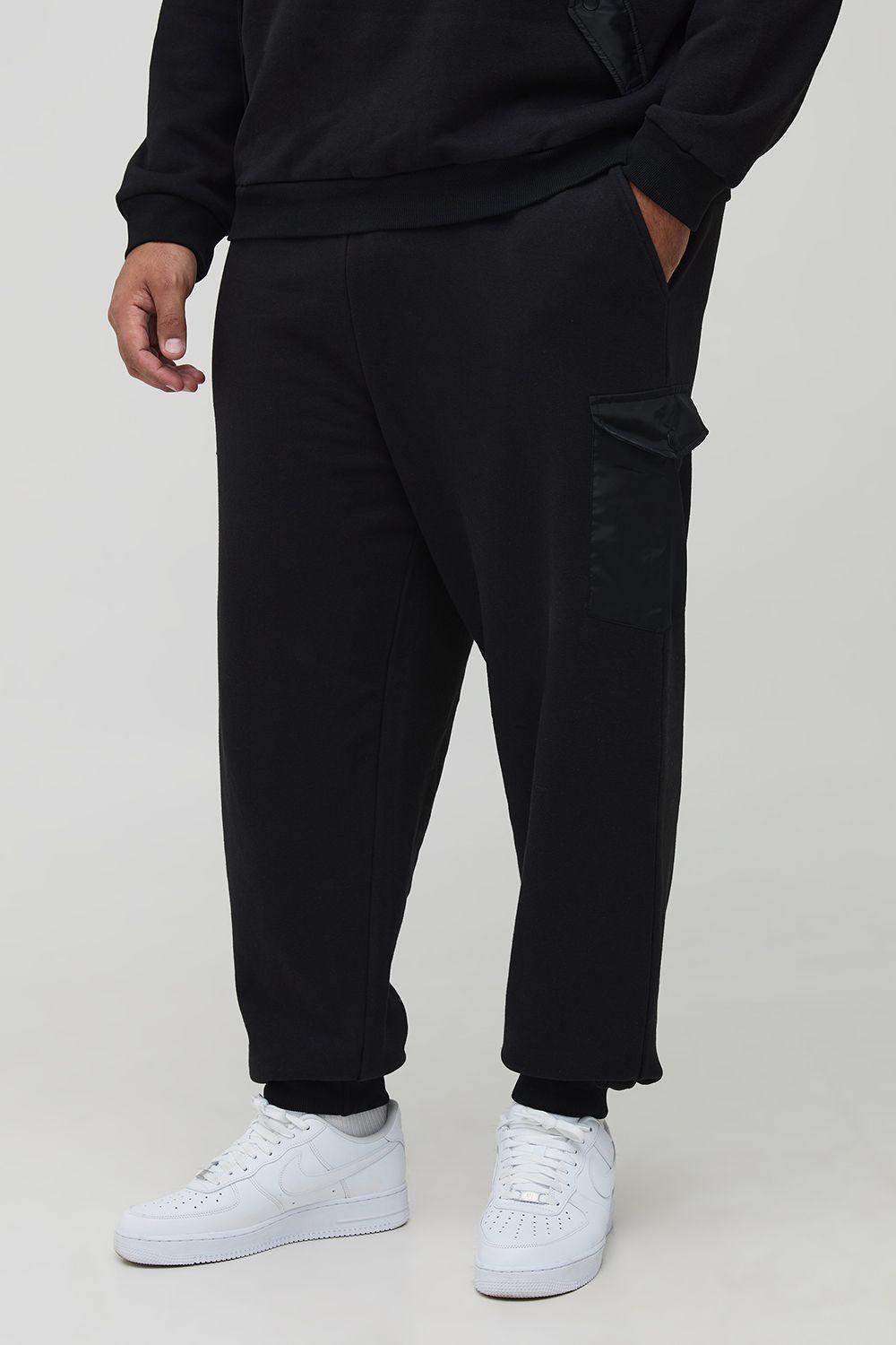 Plus Straight Leg Cargo Joggers by BOOHOOMAN