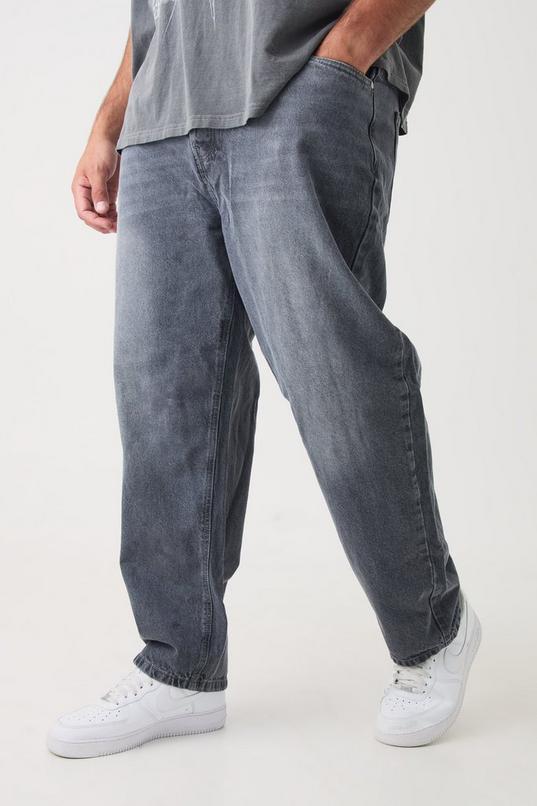 Plus Tapered Rigid Jeans by BOOHOOMAN