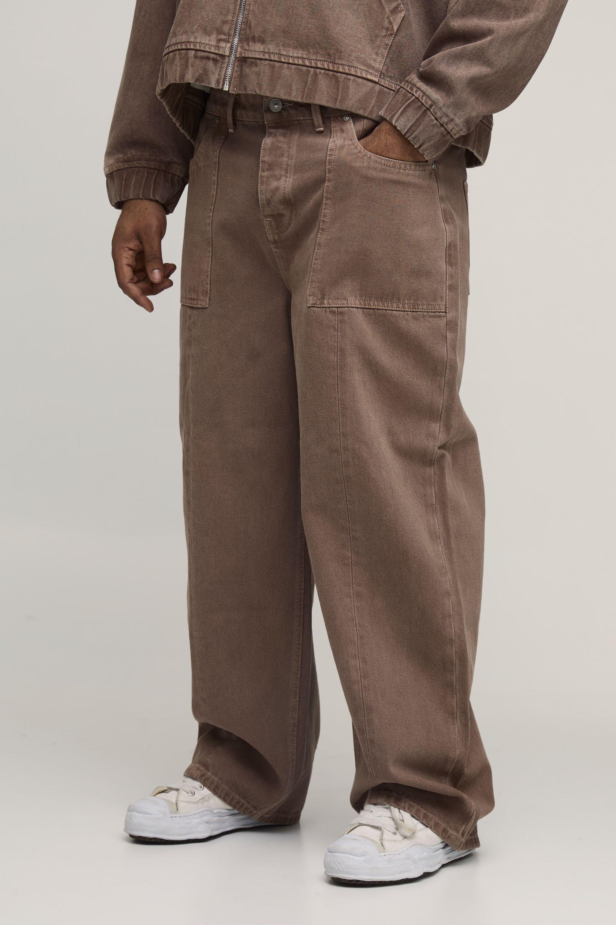 Plus Tinted Washed Relaxed Fit Jeans by BOOHOOMAN