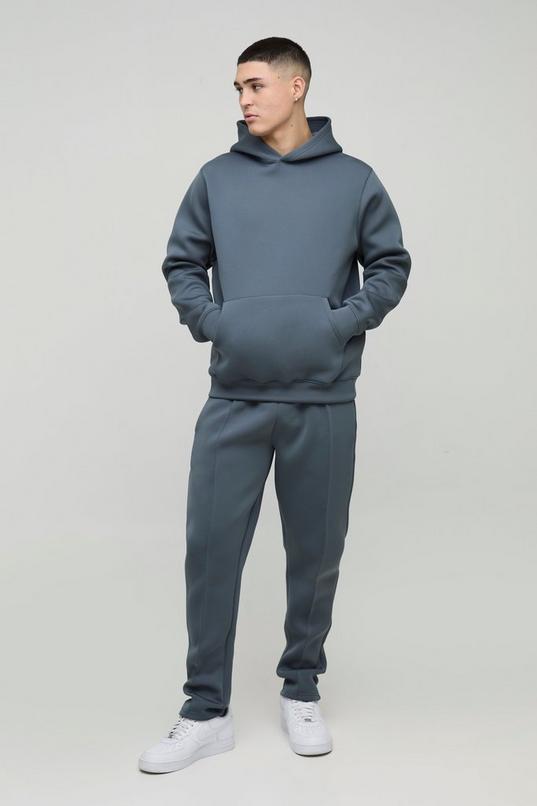Regular Fit Bonded Scuba Hooded Tracksuit by BOOHOOMAN