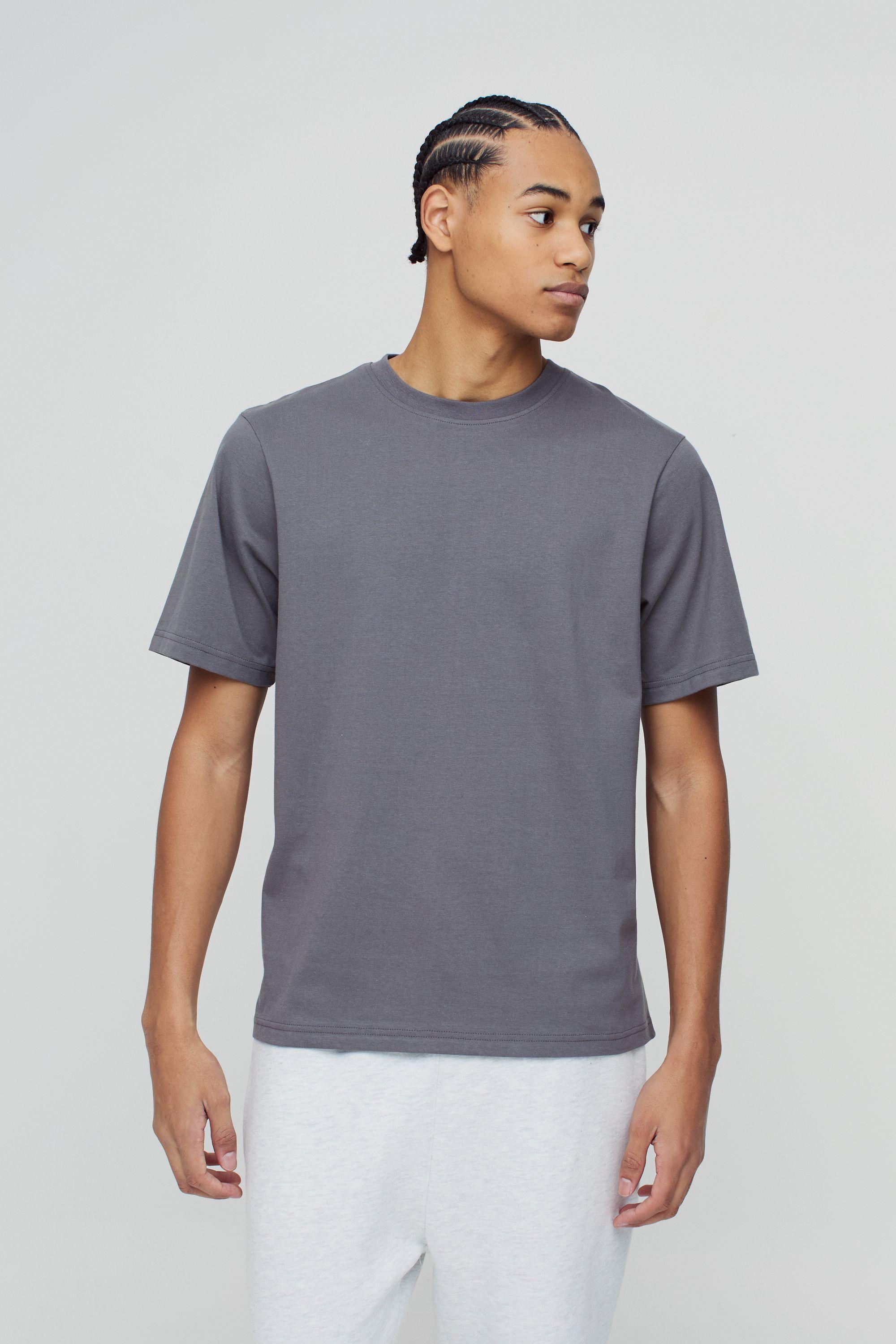 Regular Fit Essential Crew Neck T-shirt by BOOHOOMAN
