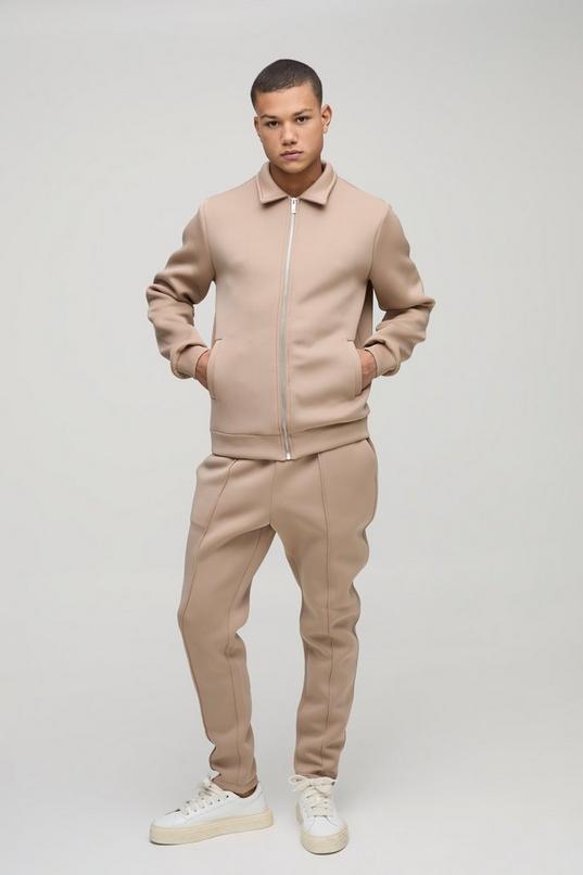 Regular Fit Harrington Jacket Scuba Tracksuit by BOOHOOMAN Regular Fit Harrington Jacket Scuba Tracksuit by BOOHOOMAN