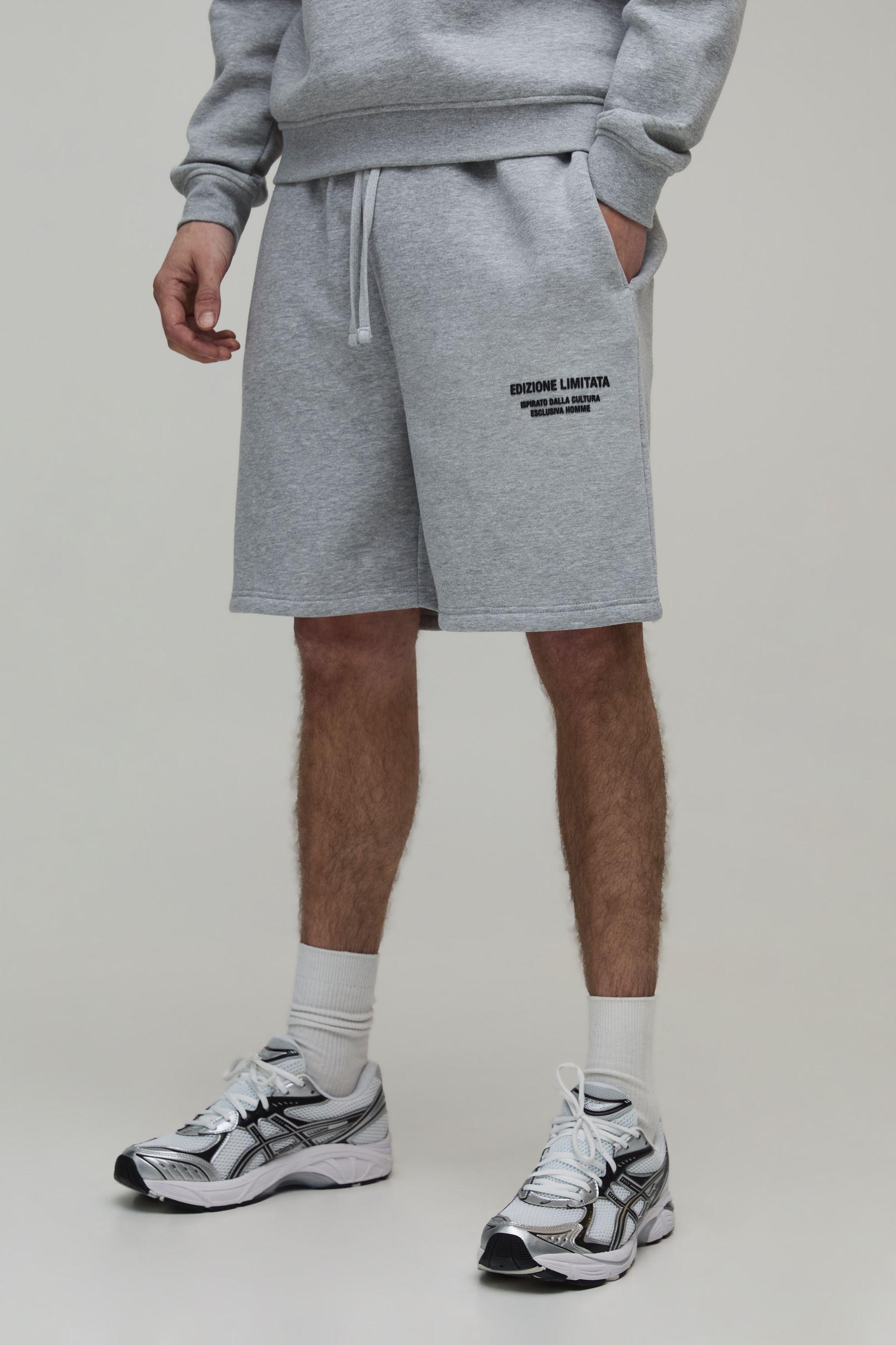Regular Fit High Build Printed Jersey Short by BOOHOOMAN