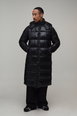 Regular Fit Longline High Shine Puffer Jacket by BOOHOOMAN
