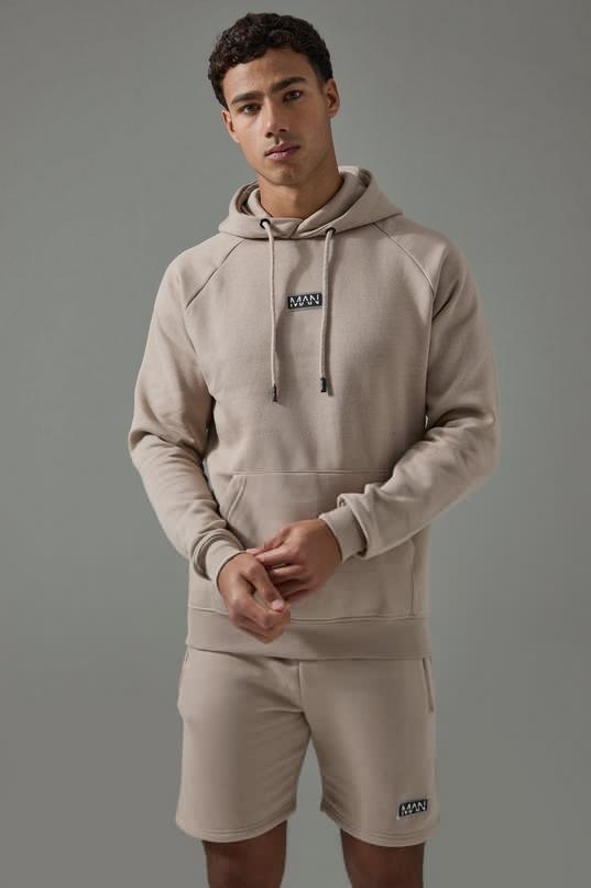 Regular Fit Man Active Gym Training Hoodie & Short Set by BOOHOOMAN