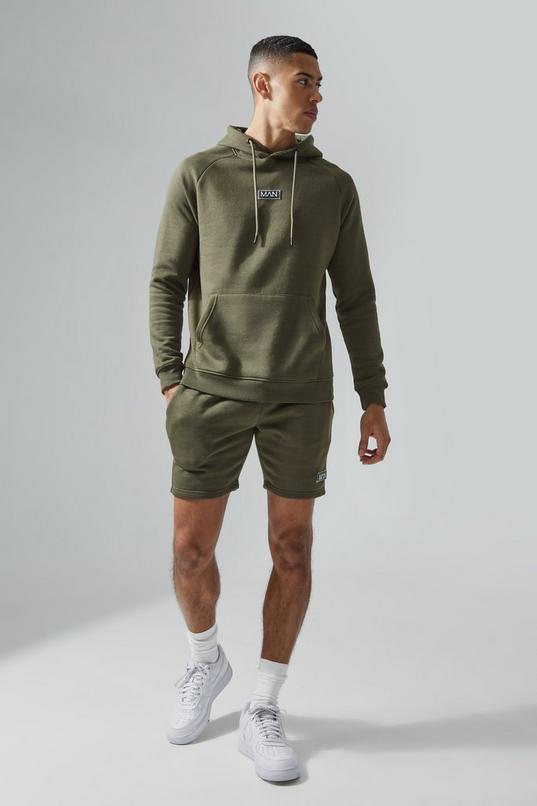 Regular Fit Man Active Gym Training Hoodie & Short Set by BOOHOOMAN