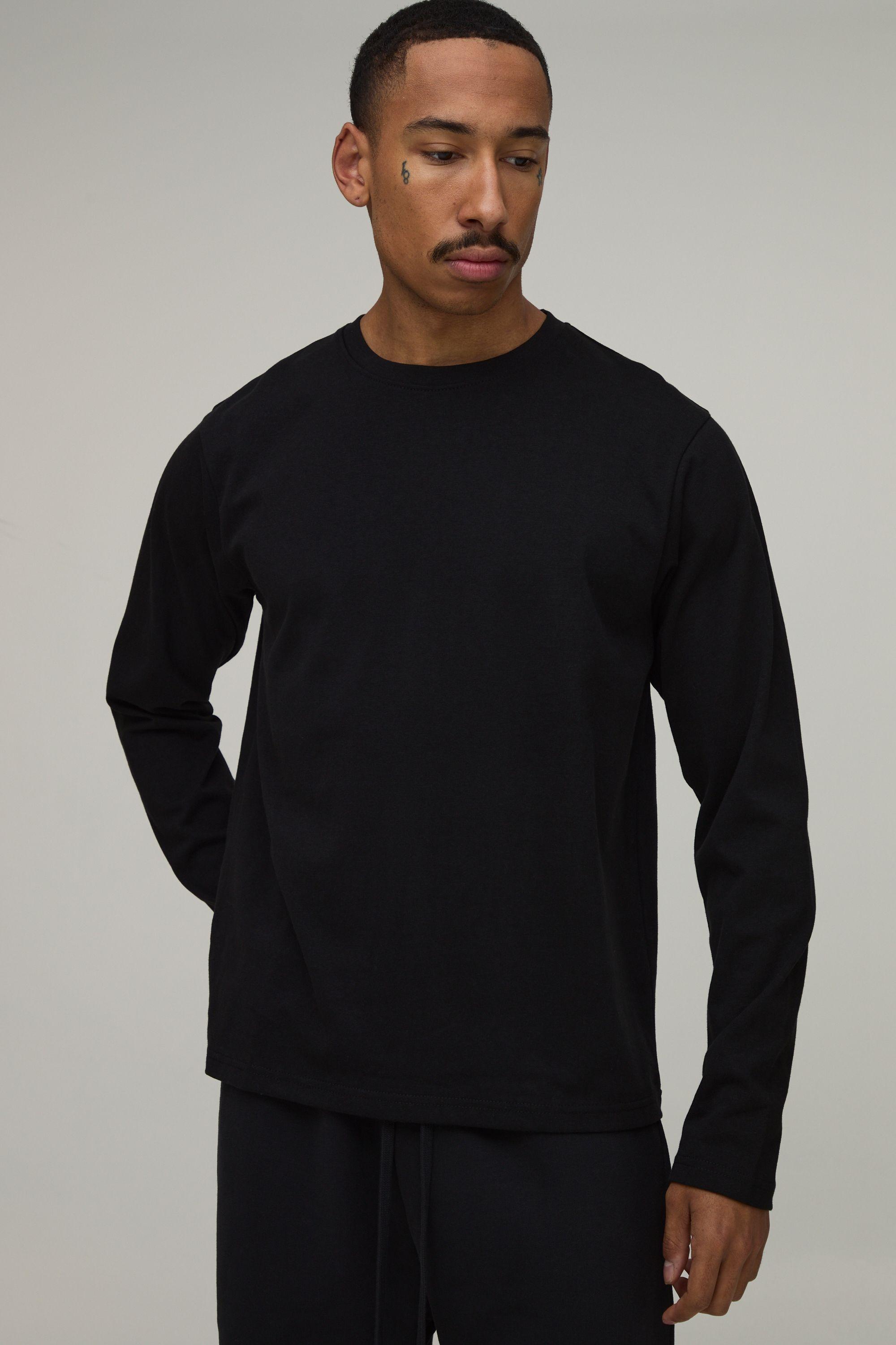 Regular Fit Premium 280gsm Long Sleeve T-Shirt by BOOHOOMAN