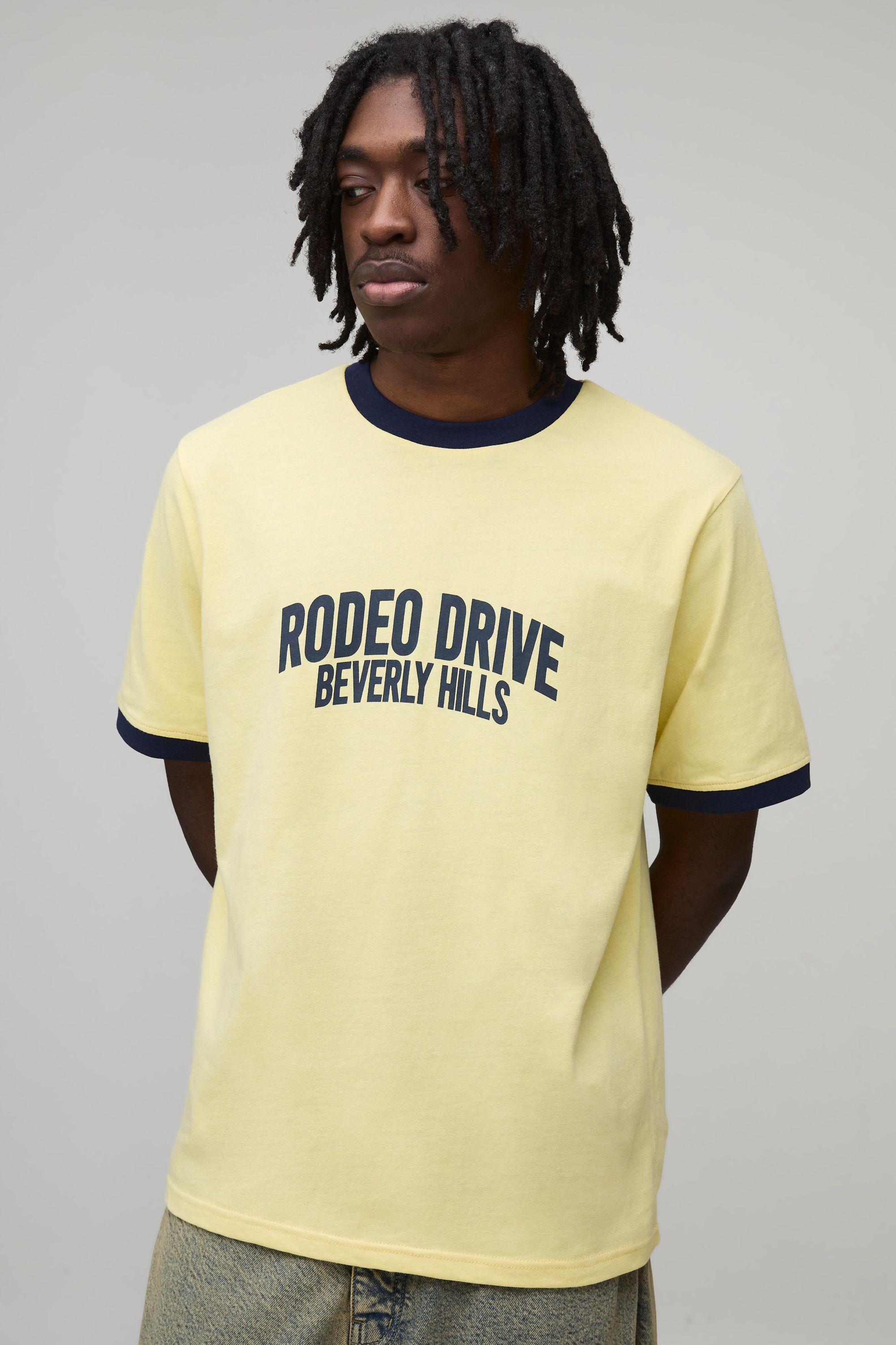 Regular Fit Slogan Printed Ringer T-Shirt by BOOHOOMAN