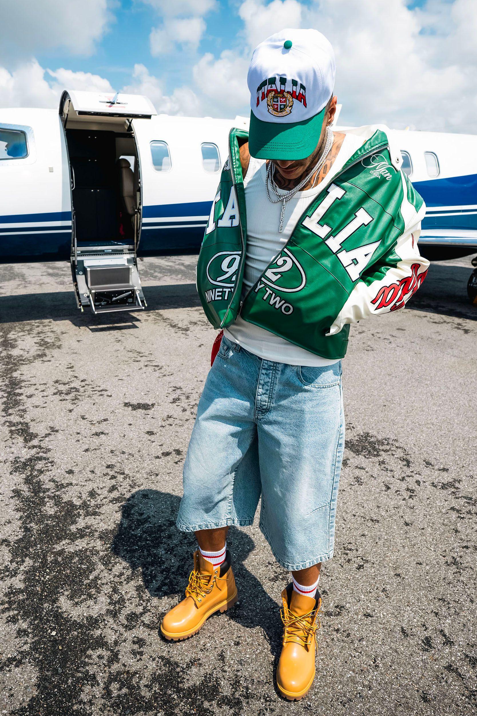 Regular Fit Stonewashed Embroidered Pocket Jorts by BOOHOOMAN Regular Fit Stonewashed Embroidered Pocket Jorts by BOOHOOMAN