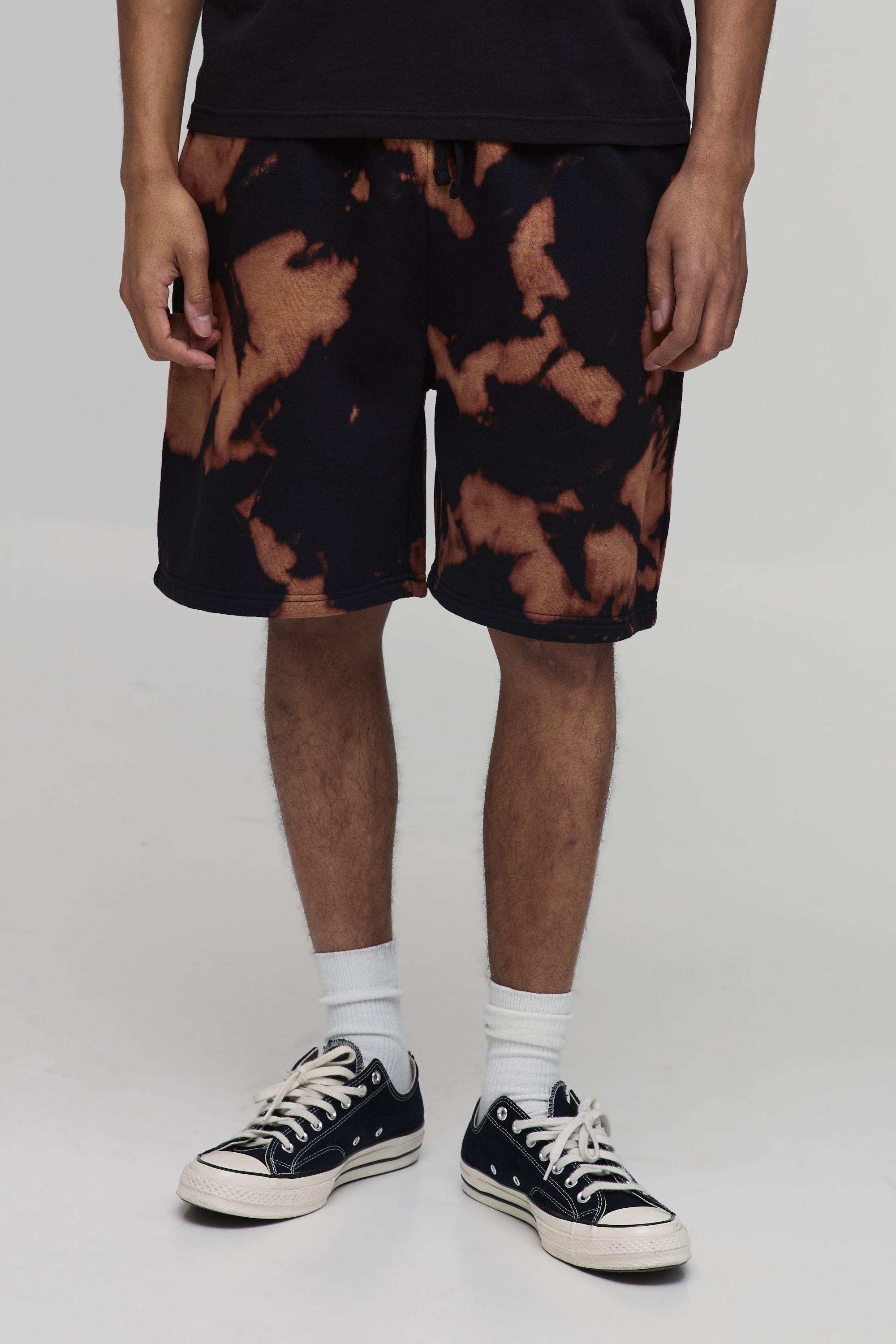 Regular Fit Tie Dye Jersey Short by BOOHOOMAN