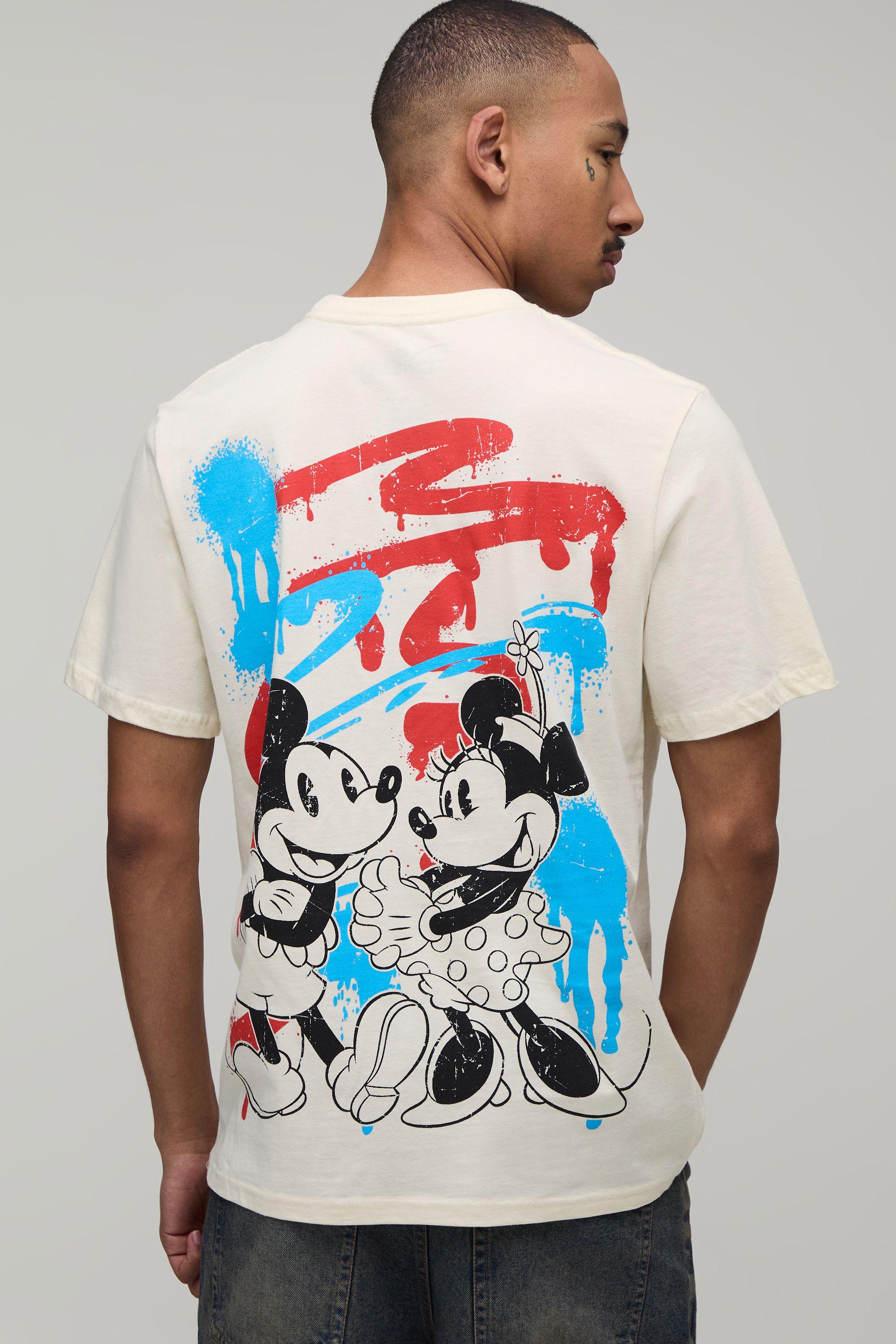 Regular Mickey and Minnie License Print T-shirt by BOOHOOMAN