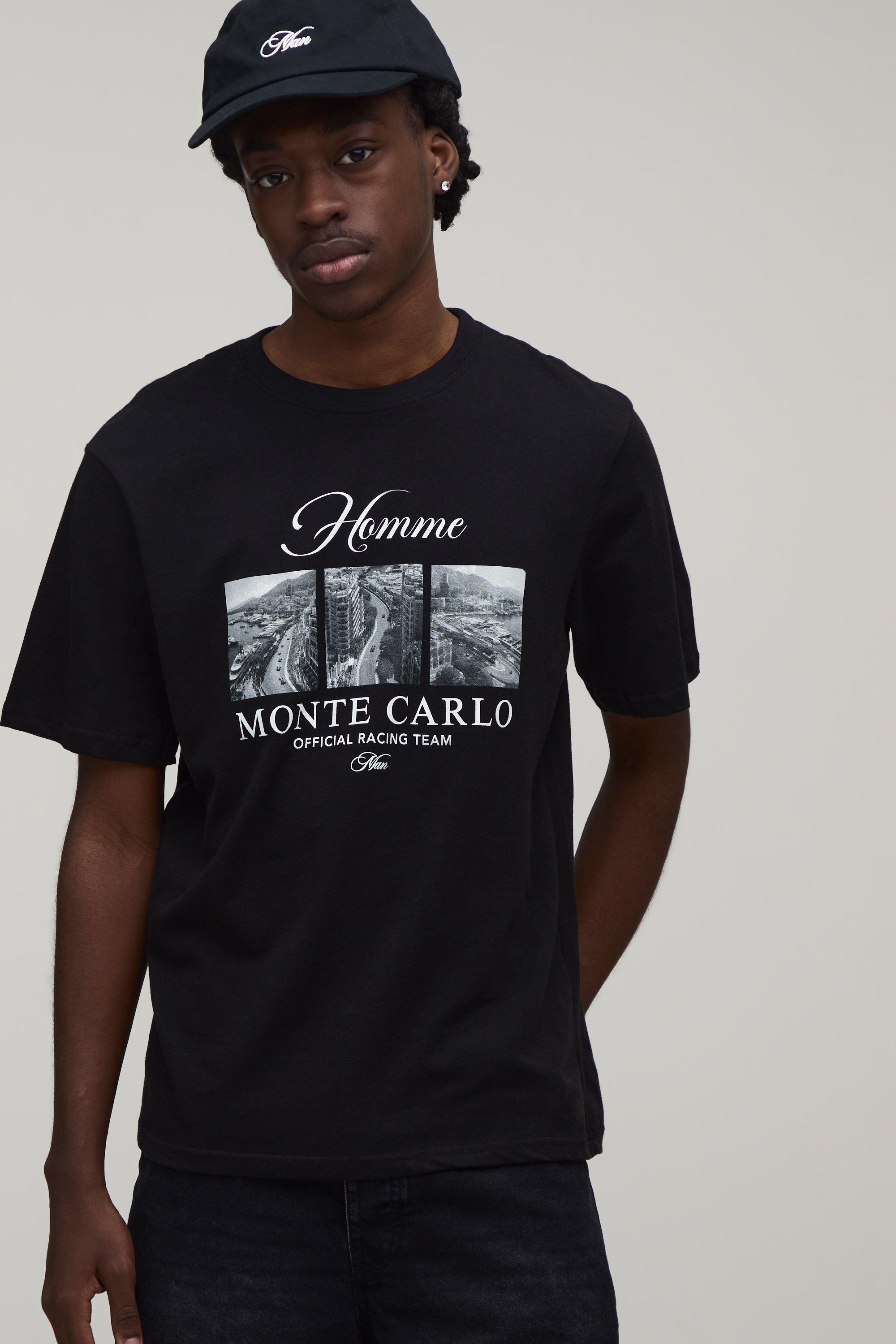 Regular Monte Carlo Photo Print T-Shirt by BOOHOOMAN