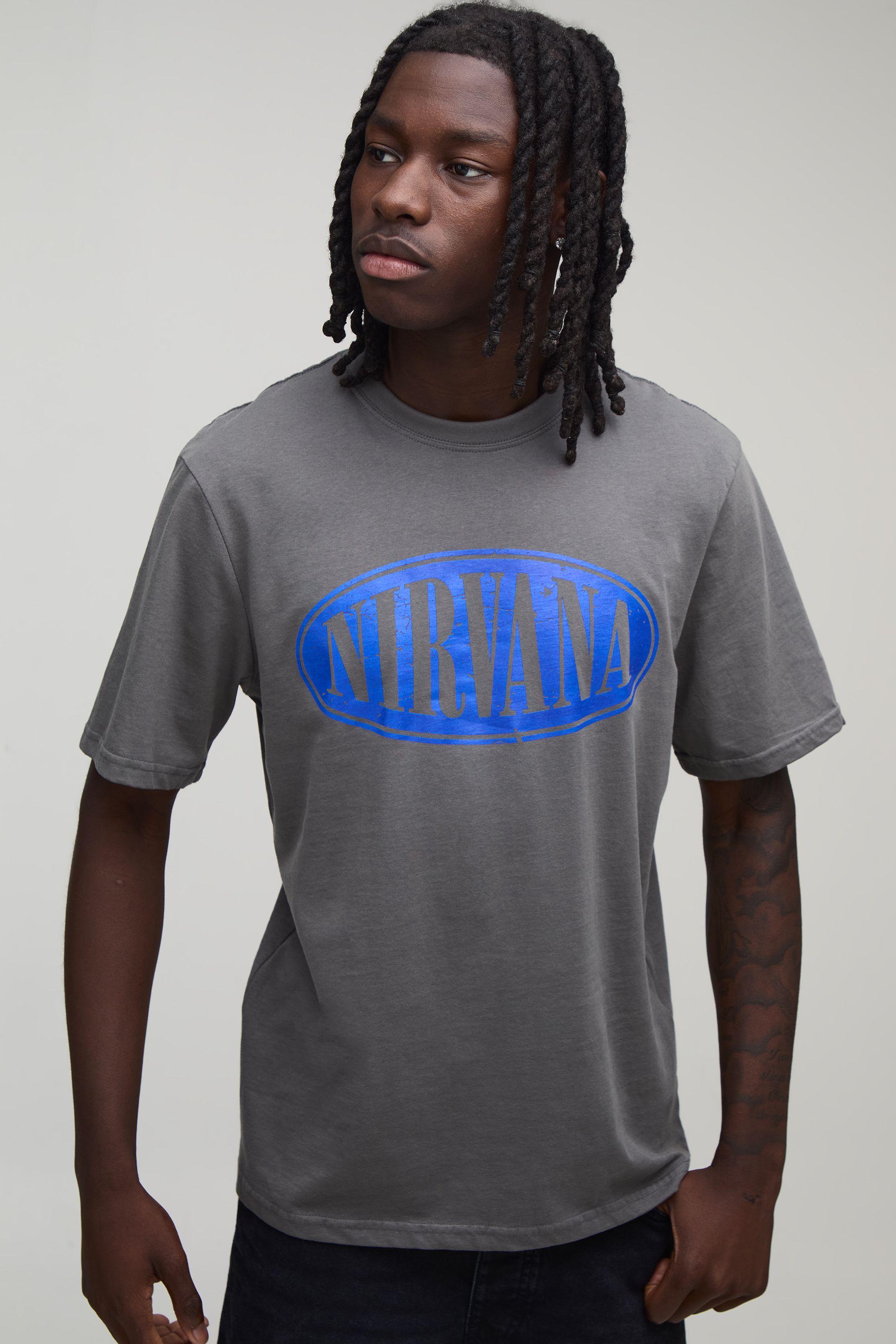 Regular Nirvana Slogan License Print T-shirt by BOOHOOMAN