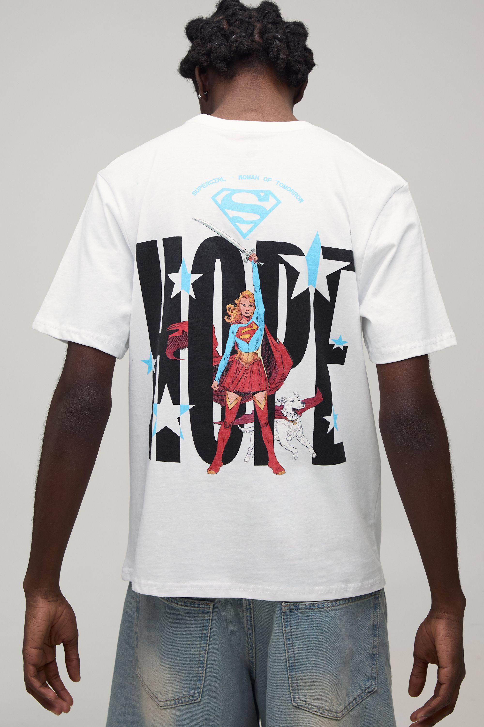Regular Supergirl Hope License Print T-shirt by BOOHOOMAN