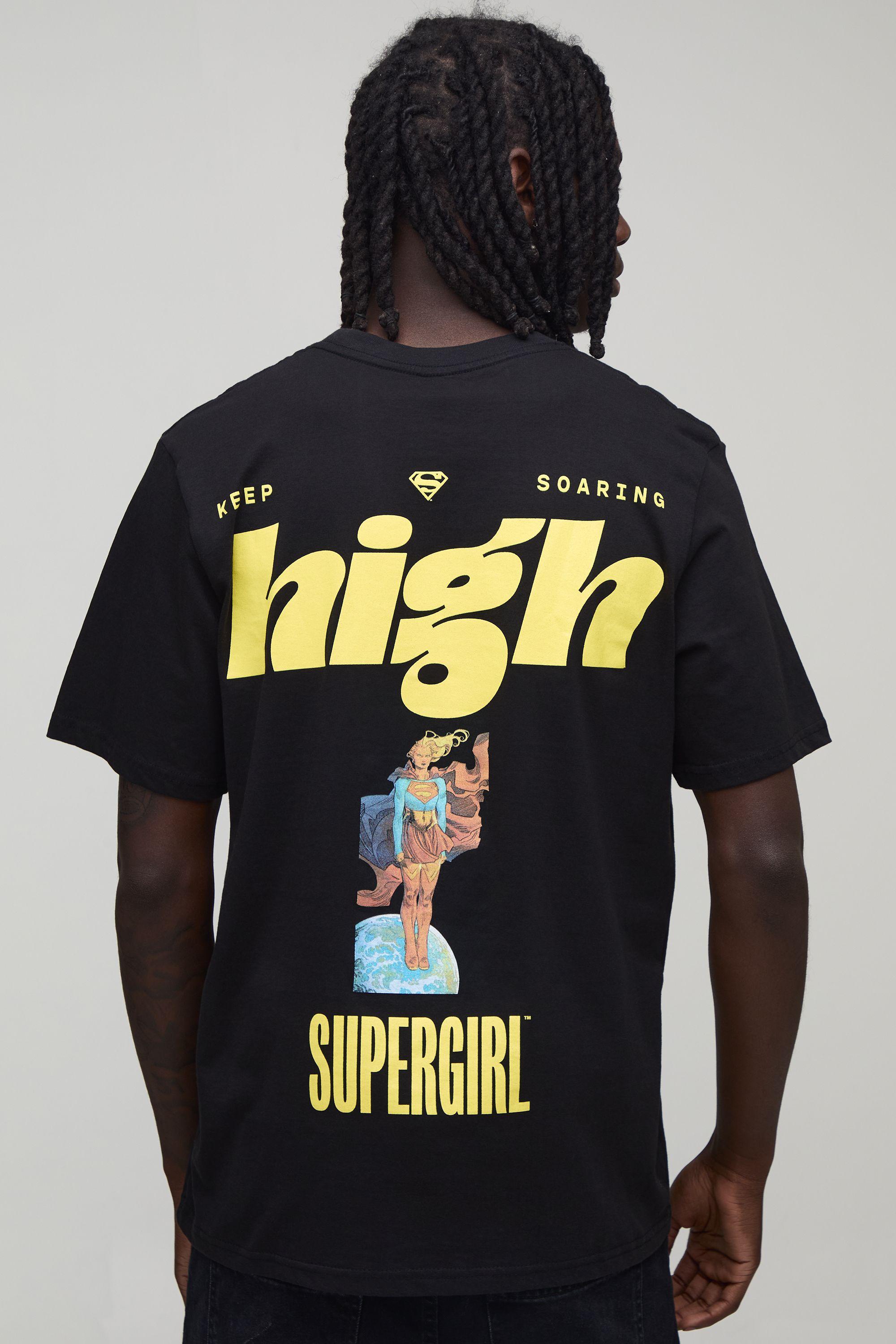 Regular Supergirl License Print T-shirt by BOOHOOMAN