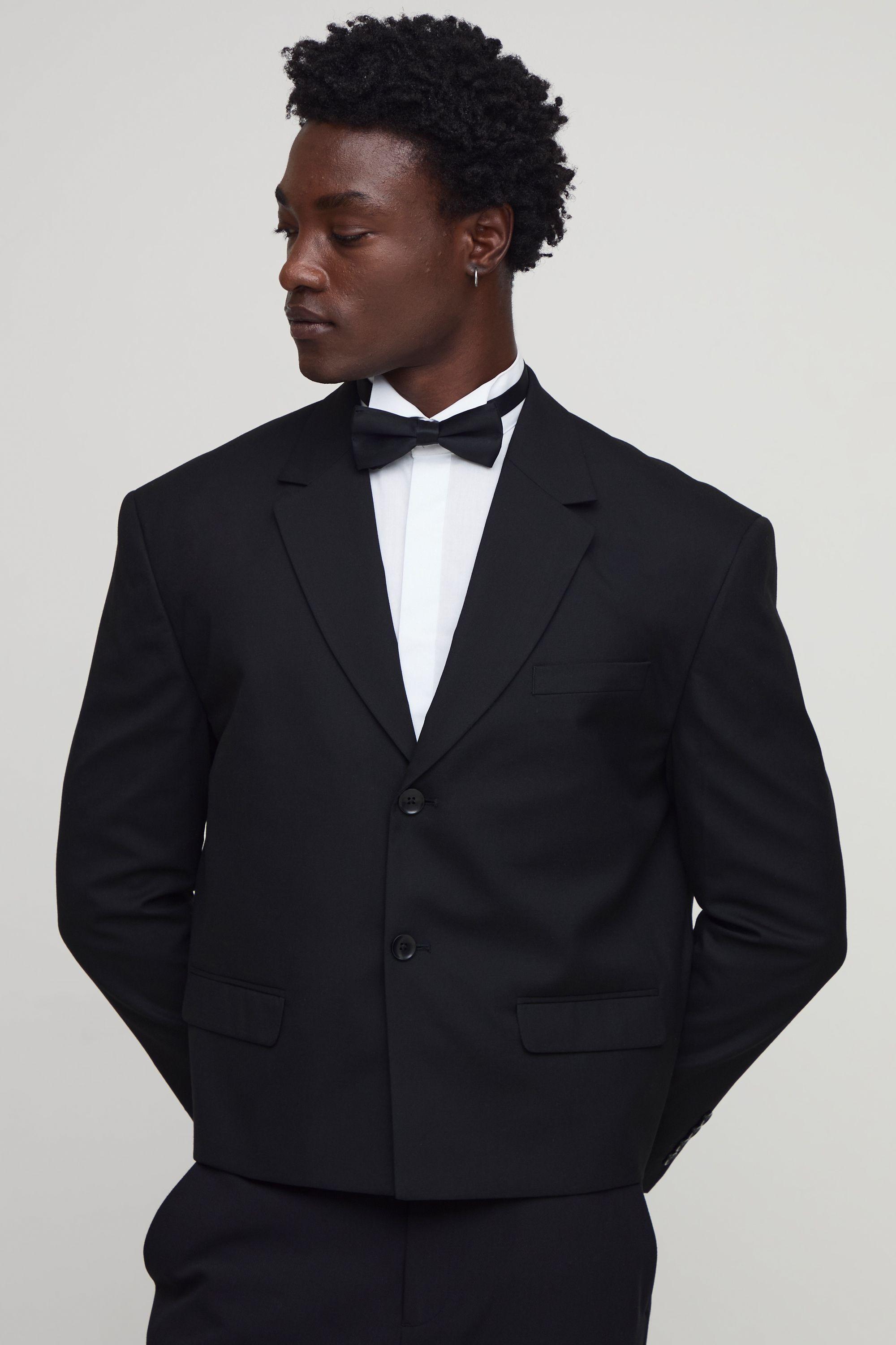 Relaxed Boxy Backless Blazer by BOOHOOMAN Relaxed Boxy Backless Blazer by BOOHOOMAN