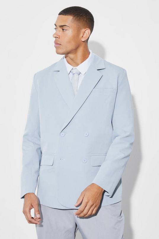 Relaxed Double Breasted Suit Jacket by BOOHOOMAN