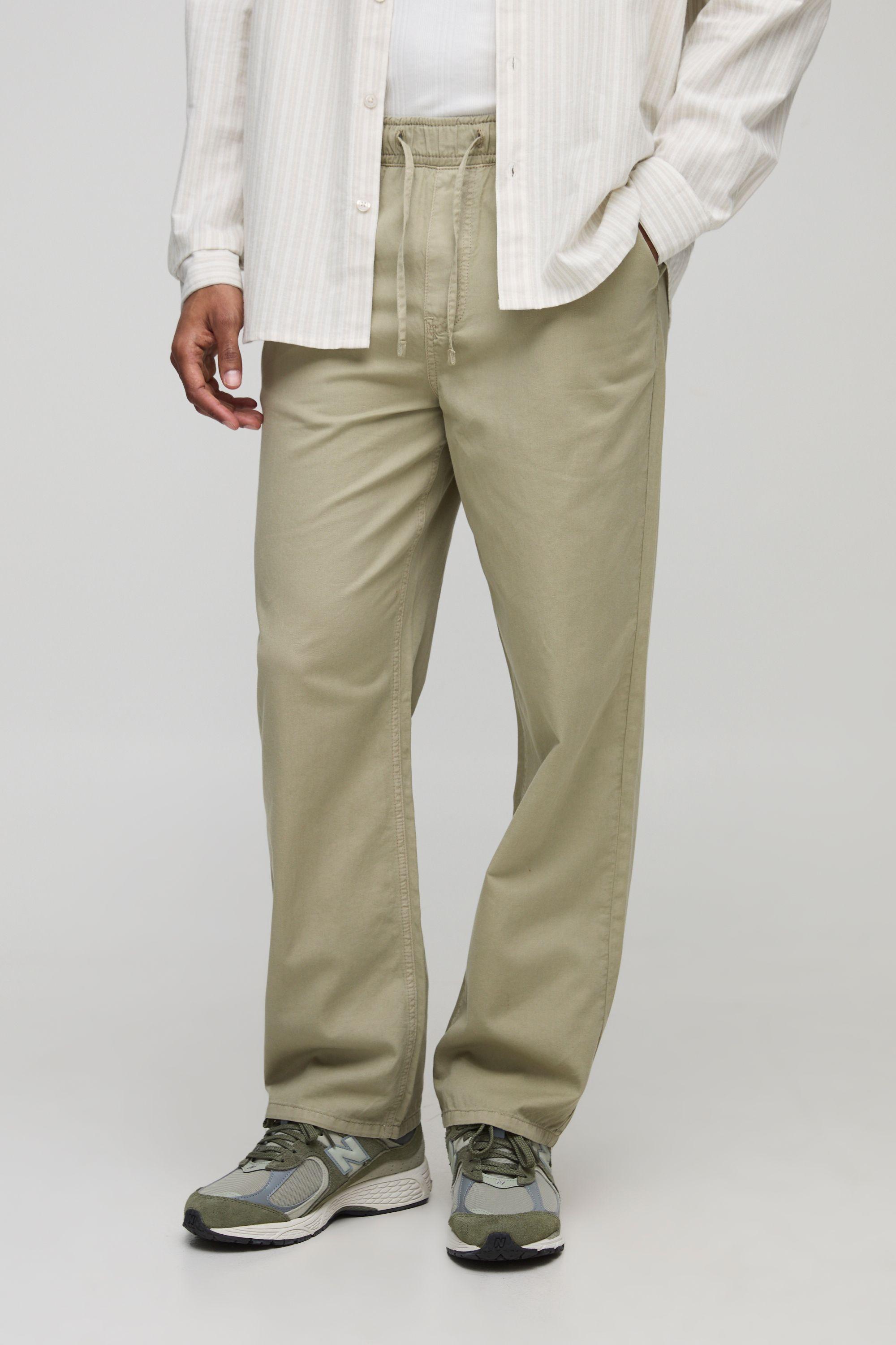 Relaxed Fit Chino Trousers by BOOHOOMAN
