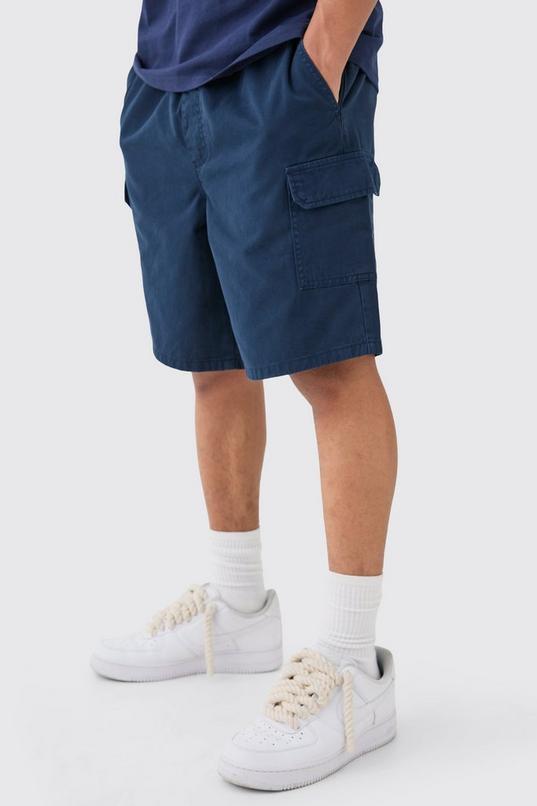 Relaxed Fit Elasticated Waist Cargo Shorts by BOOHOOMAN