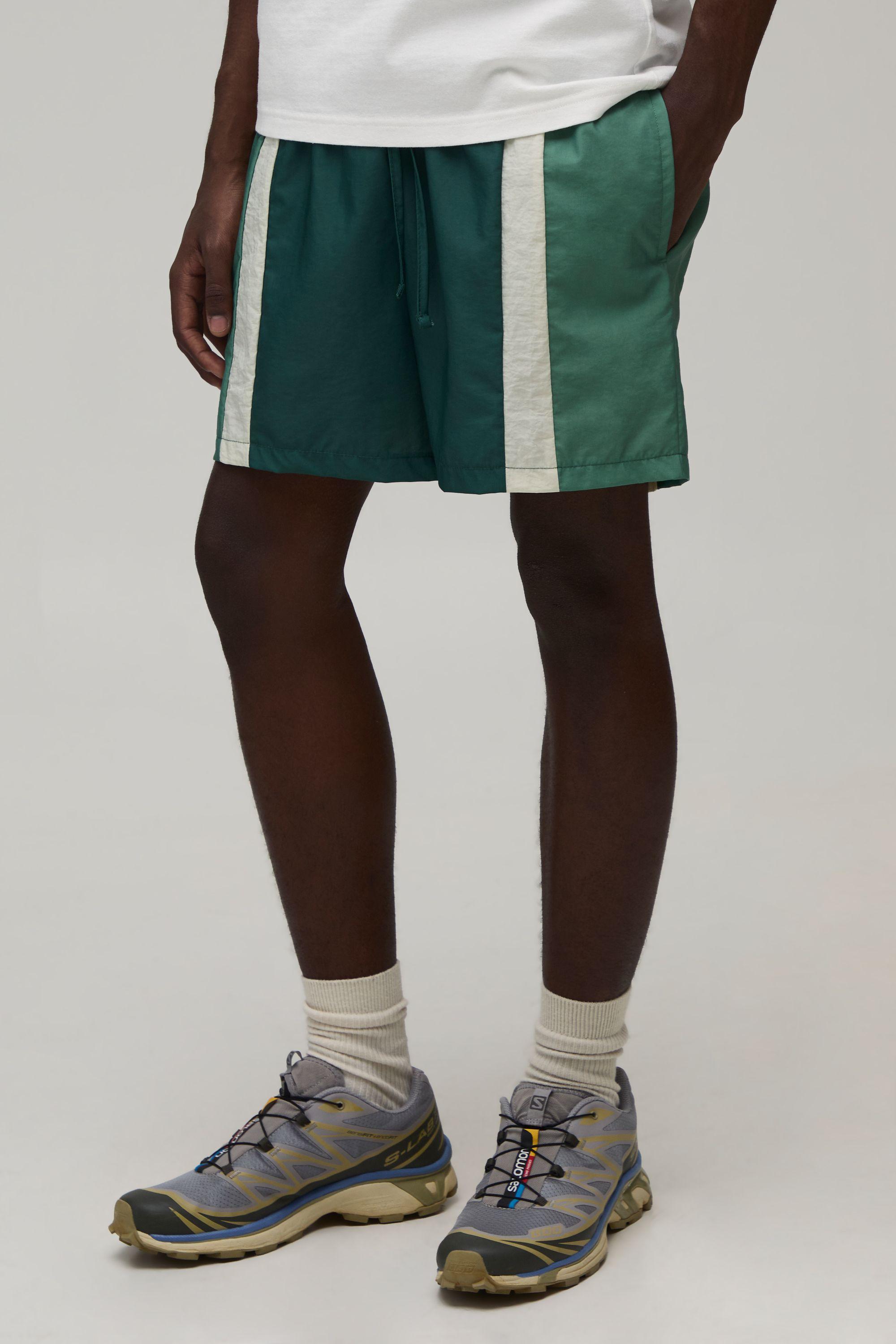Relaxed Fit Side Panel Short Length Nylon Shorts by BOOHOOMAN
