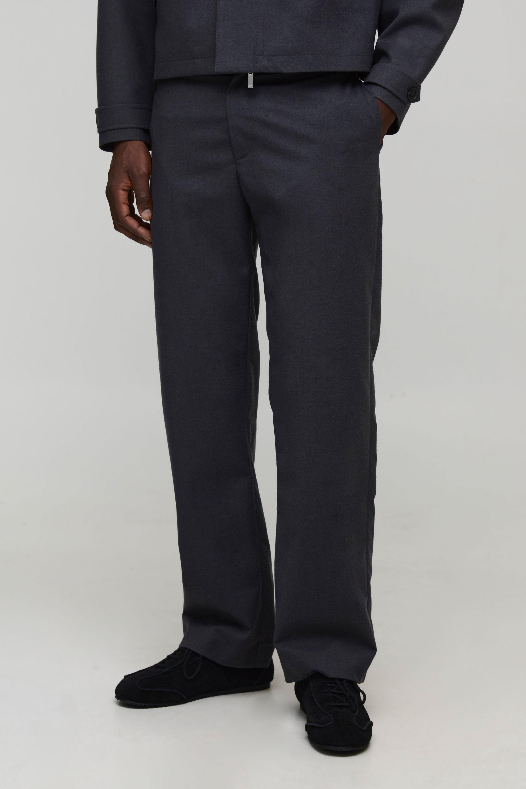 Relaxed Fit Tailored Smart Trousers by BOOHOOMAN