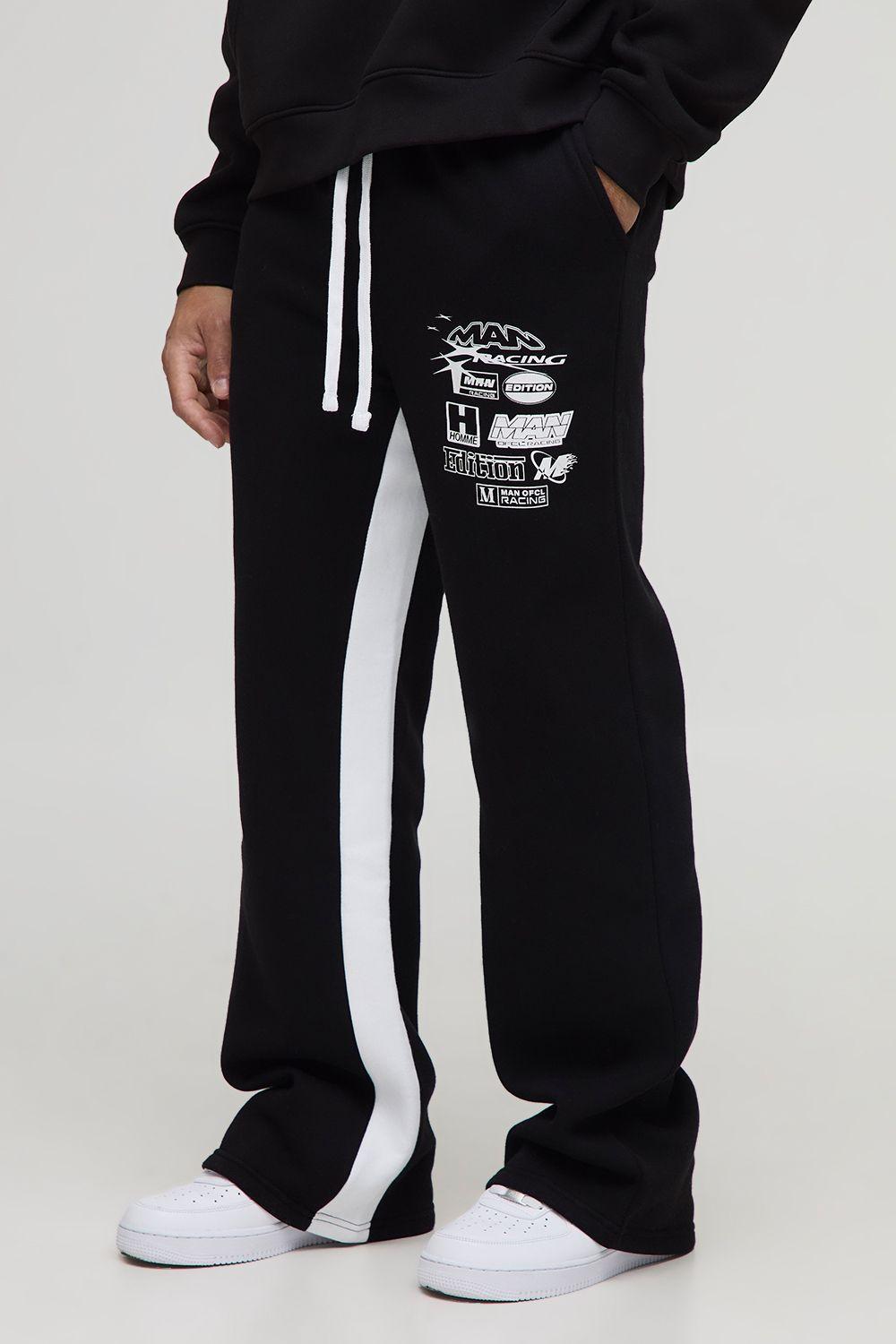Relaxed Moto Flare Jogger by BOOHOOMAN