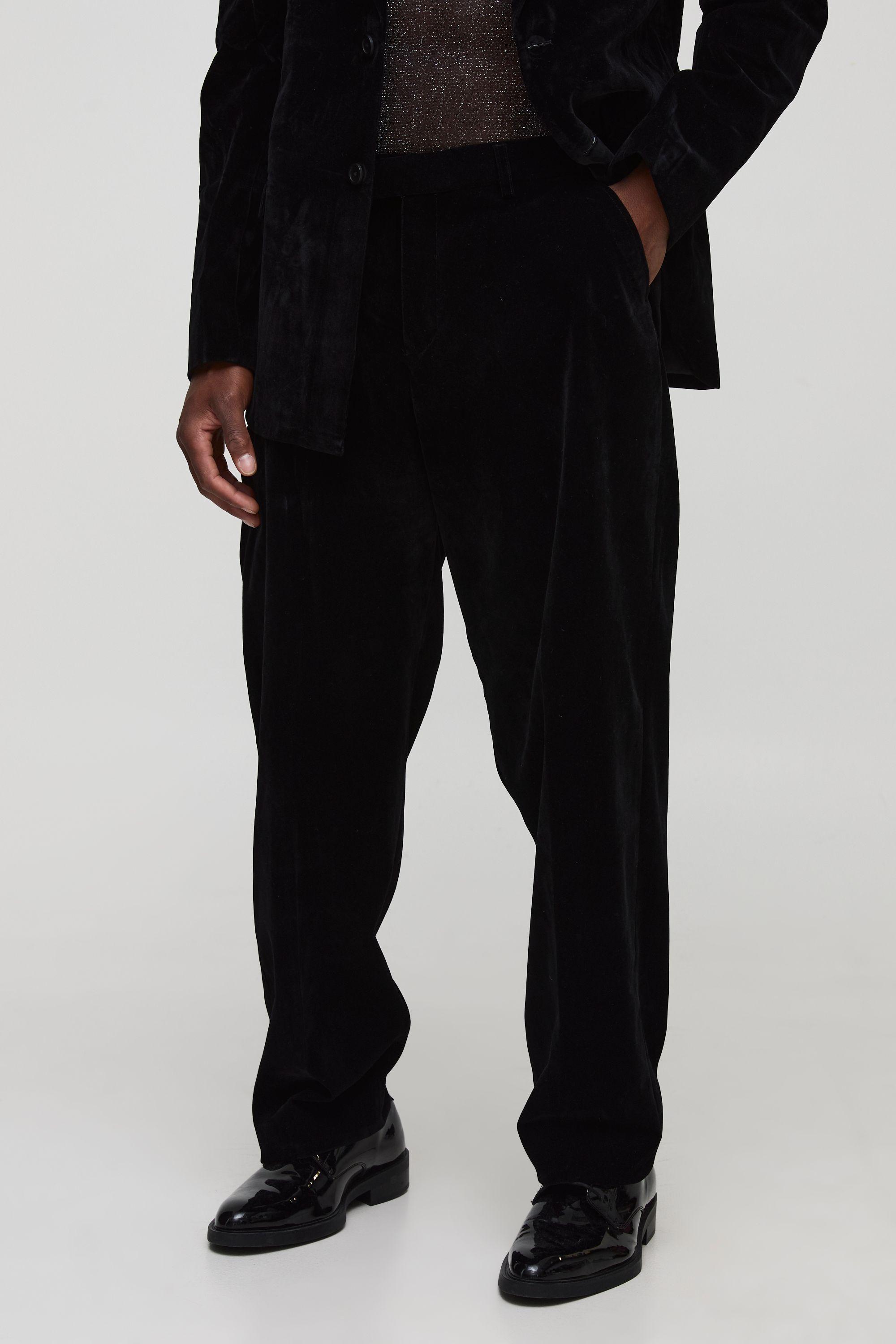 Relaxed Velour Trouser by BOOHOOMAN