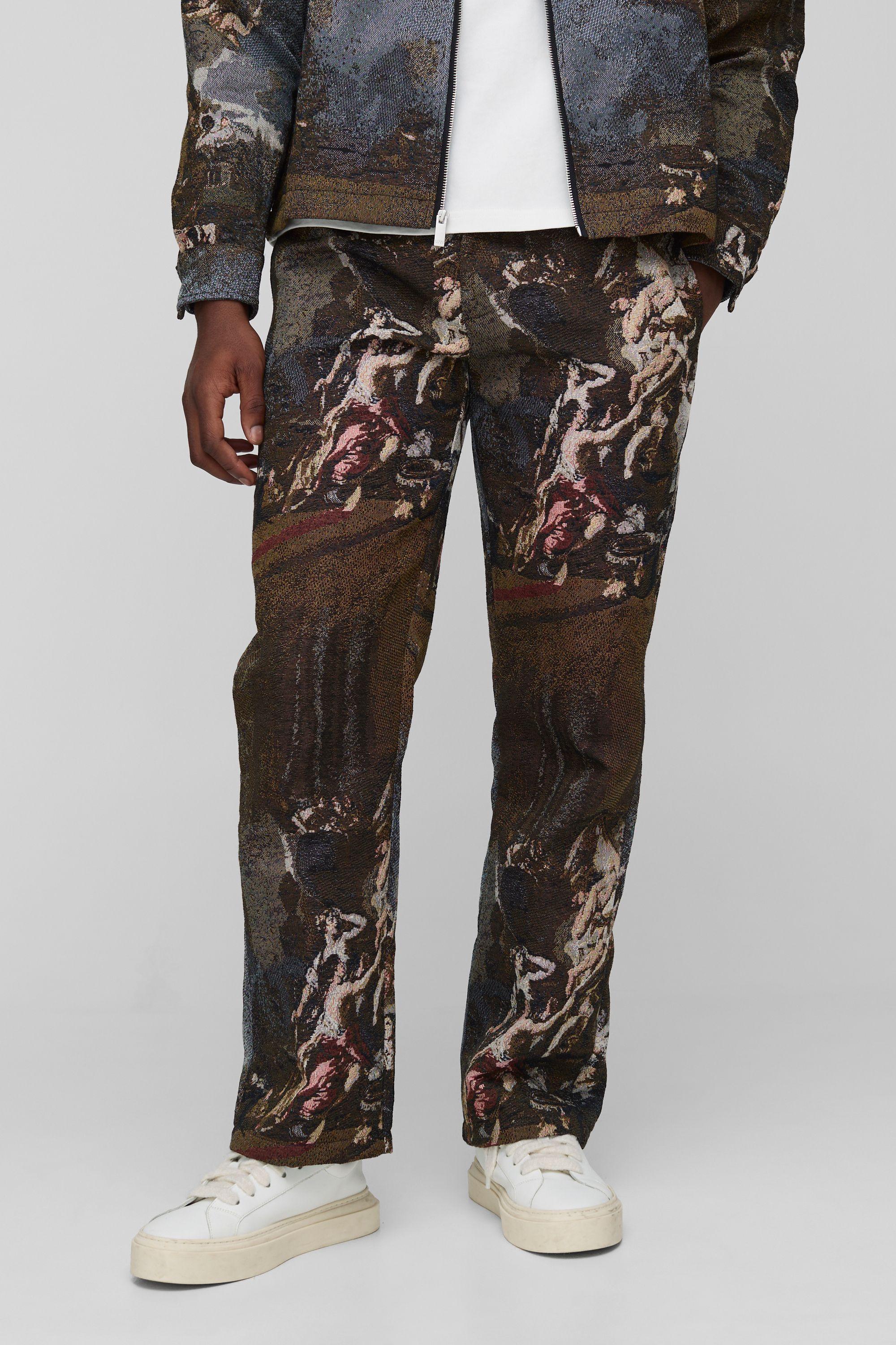Renaissance Angelic Fixed Waist Relaxed Fit Trouser by BOOHOOMAN